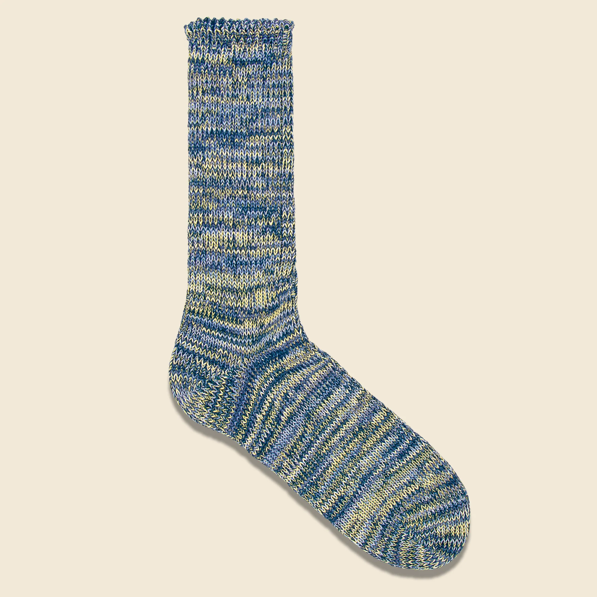 5 Color Mix Crew Sock - Indigo - Image 2