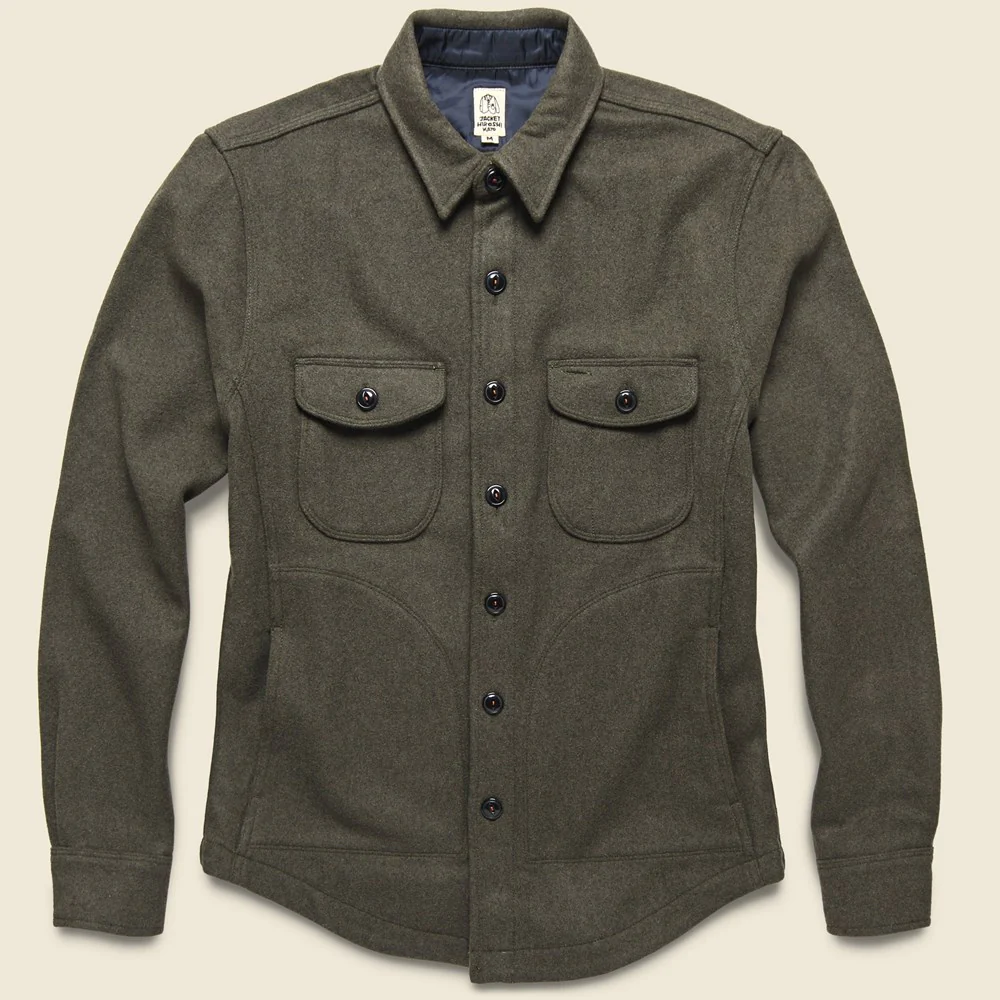 Anvil Shirt Jacket - Green Melton