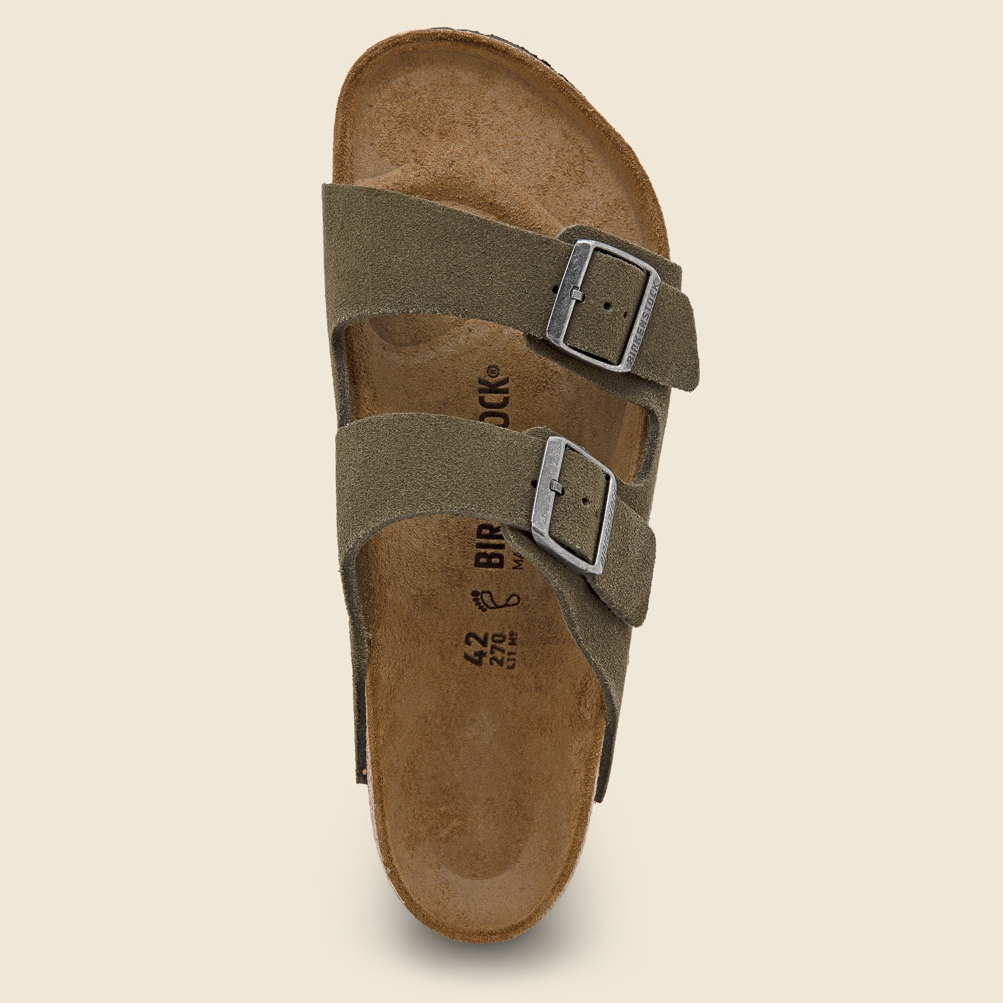 Arizona Suede Sandal - Thyme - Image 2