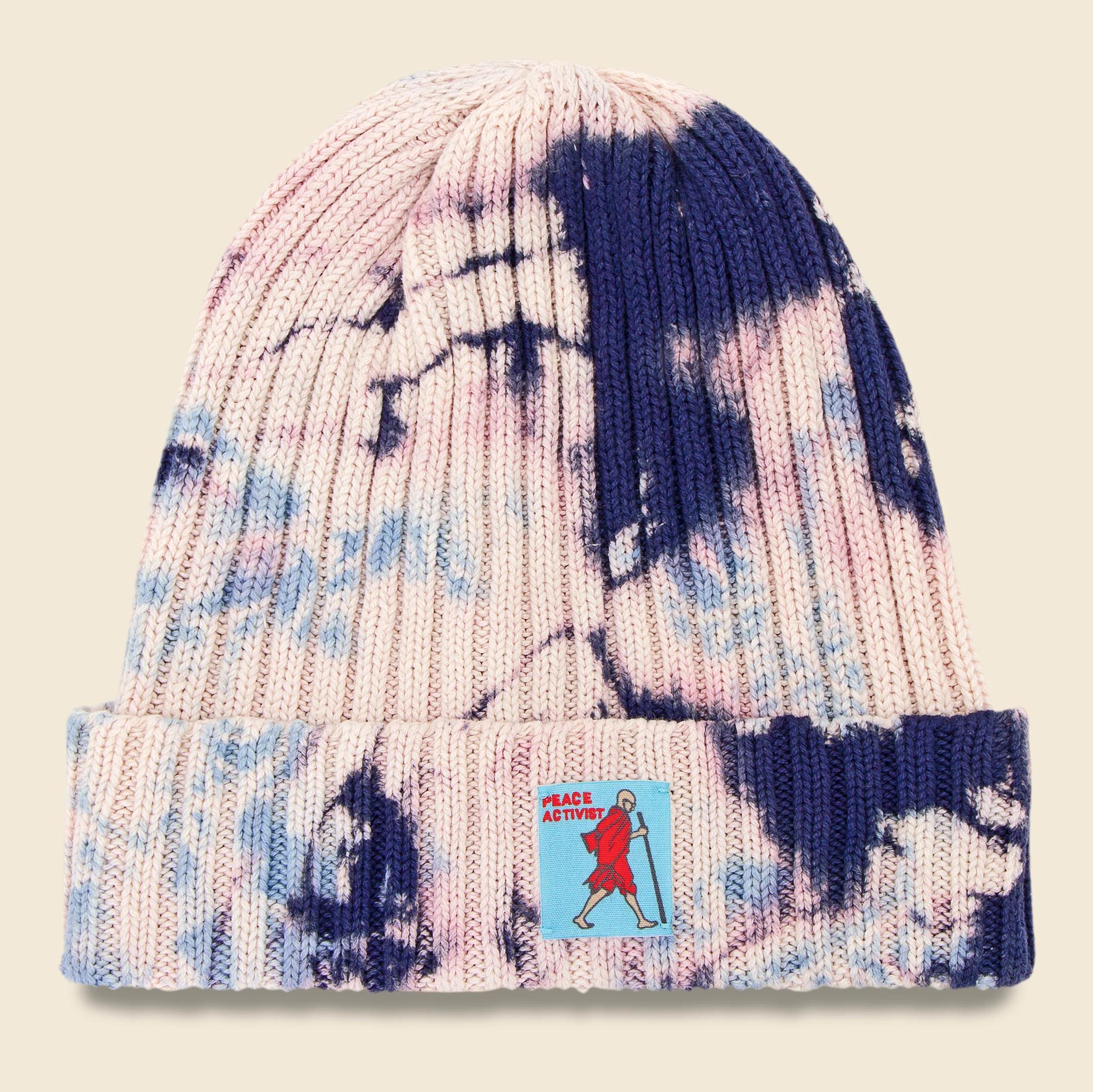 Ashbury Tie Dye 5G Cotton Beanie - Purple/Sax