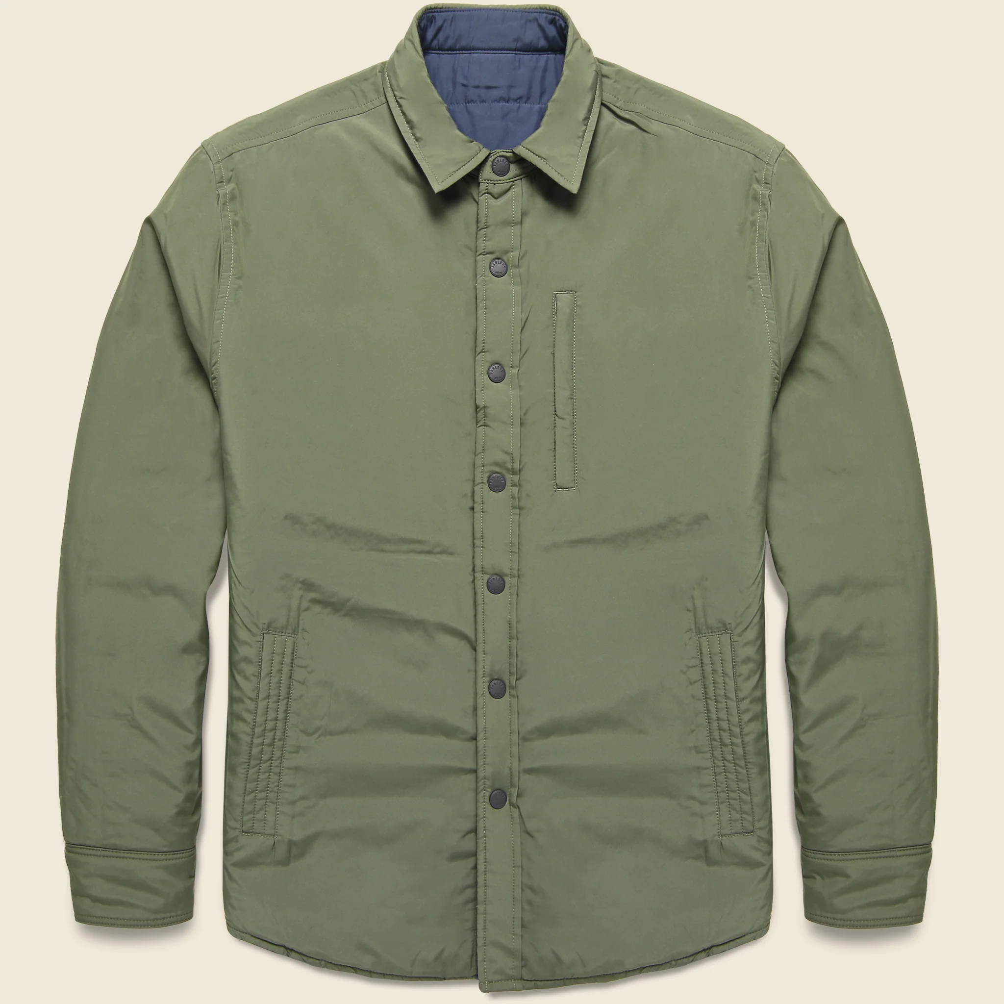 Atmosphere Reversible Shirt Jacket - Olive/Navy - Image 4