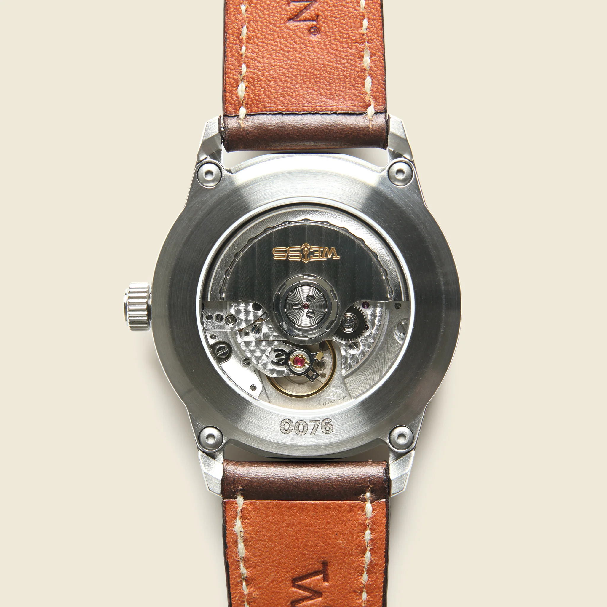 Automatic Standard Issue Field Watch 38mm - Navy/Brown - Image 2