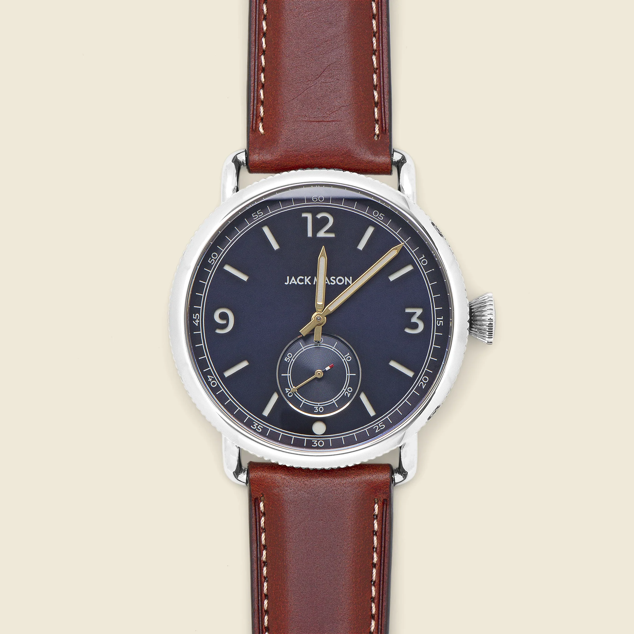 Avigator Multi-Scale Chronograph Aviation Watch 45MM - Navy/Tan