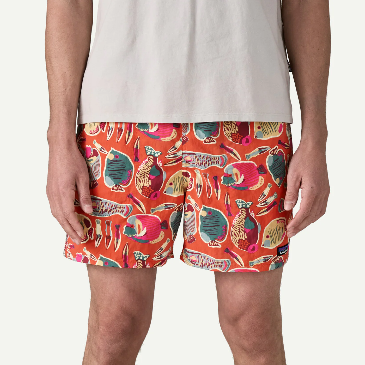 5" Baggies Shorts - Wrasse Pollinator Orange - Image 2