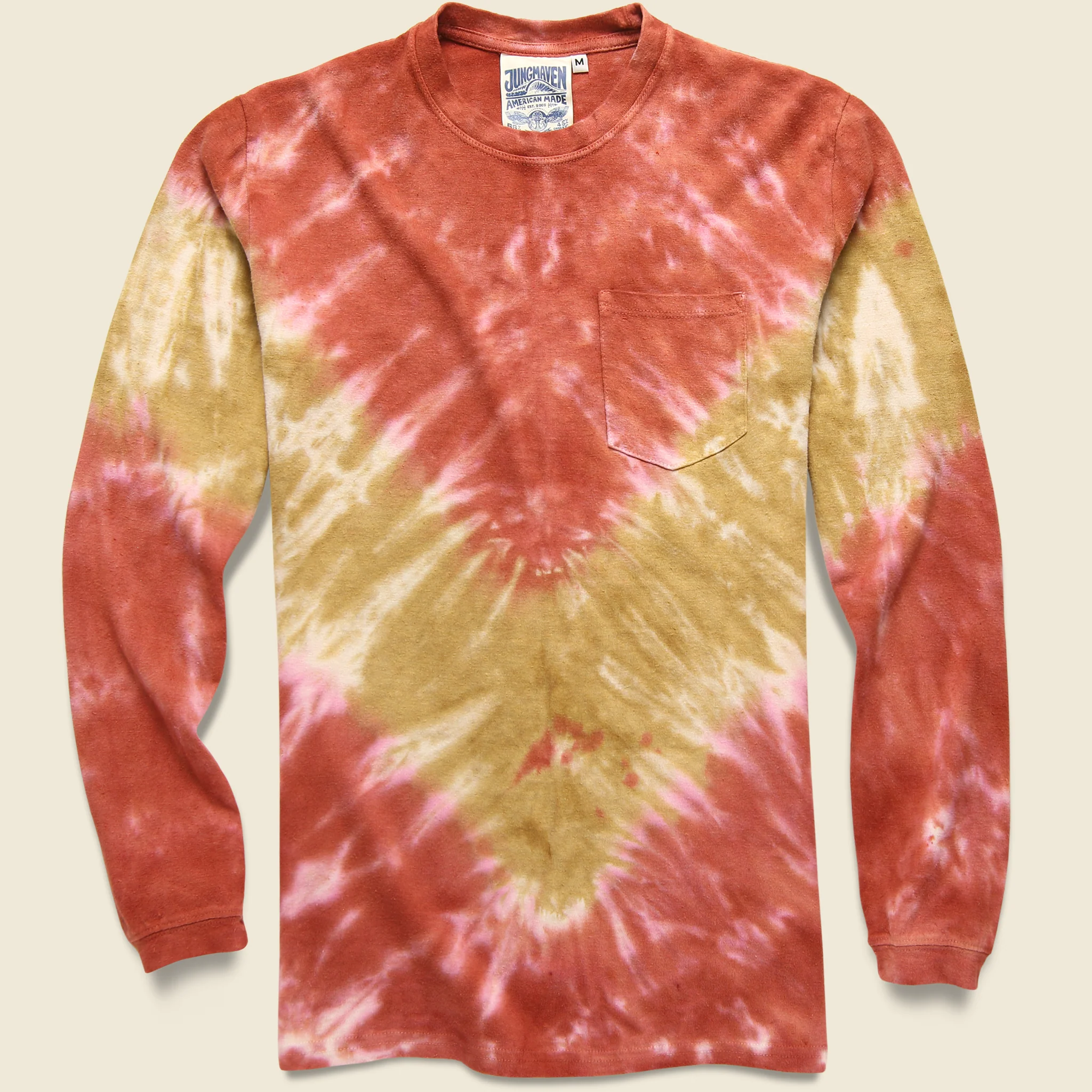 Baja Pocket Tee - Terracotta Tie Dye