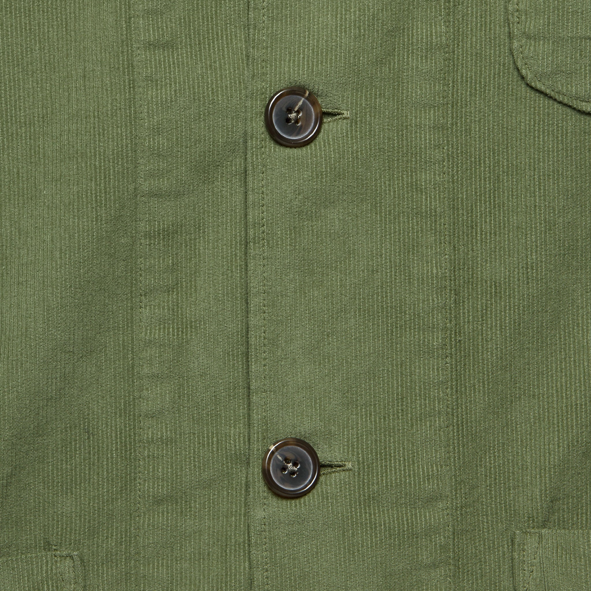 Bakers Fine Cord Overshirt - Olive - Image 3