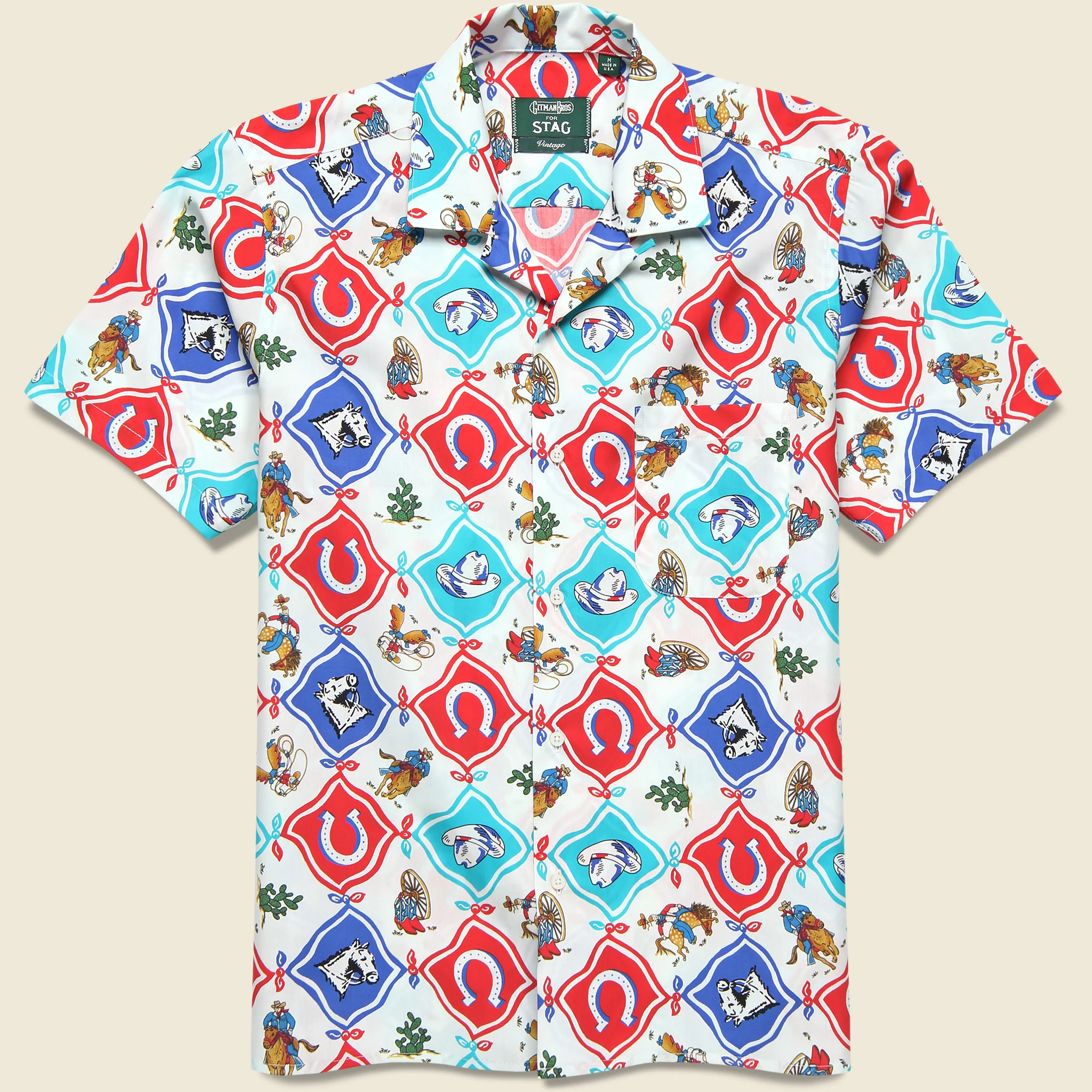 Bandana Cowboy Shirt - White Multi
