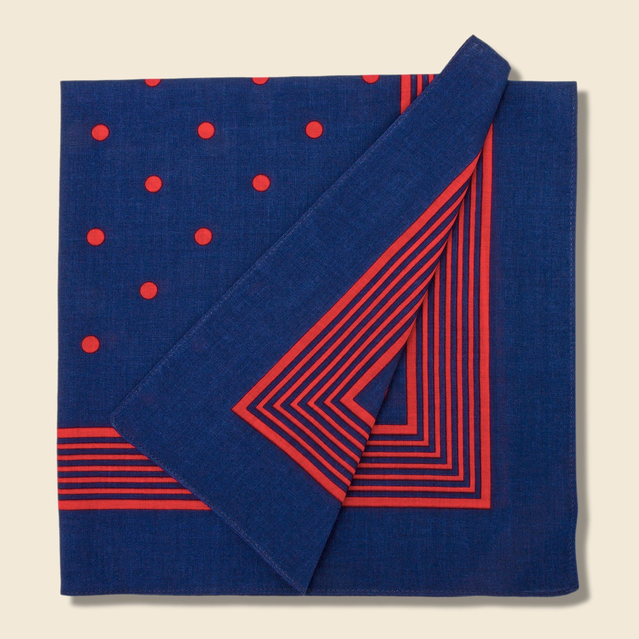 Bandana - Navy Large Red Dot - Image 2