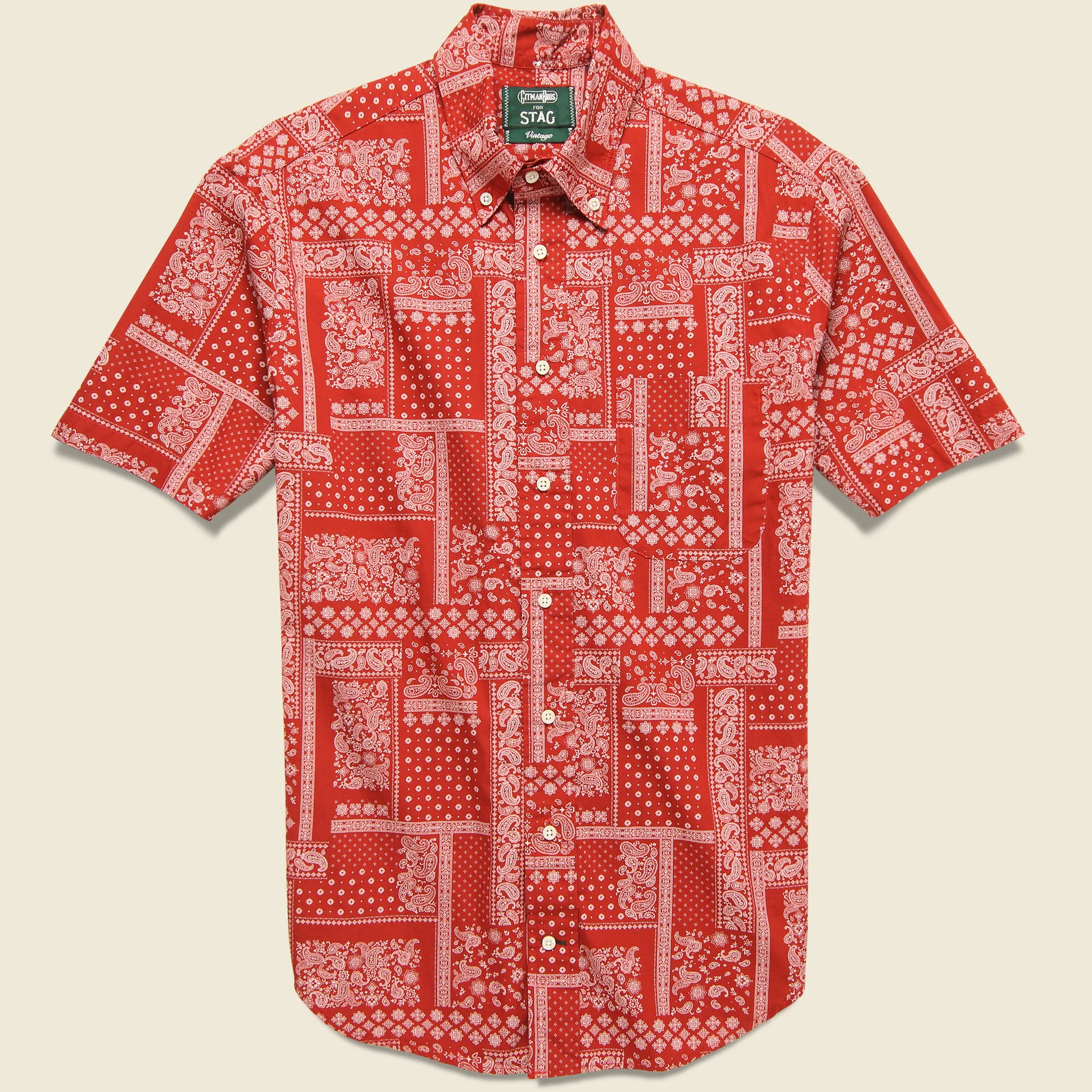 Bandana Print Shirt - Red