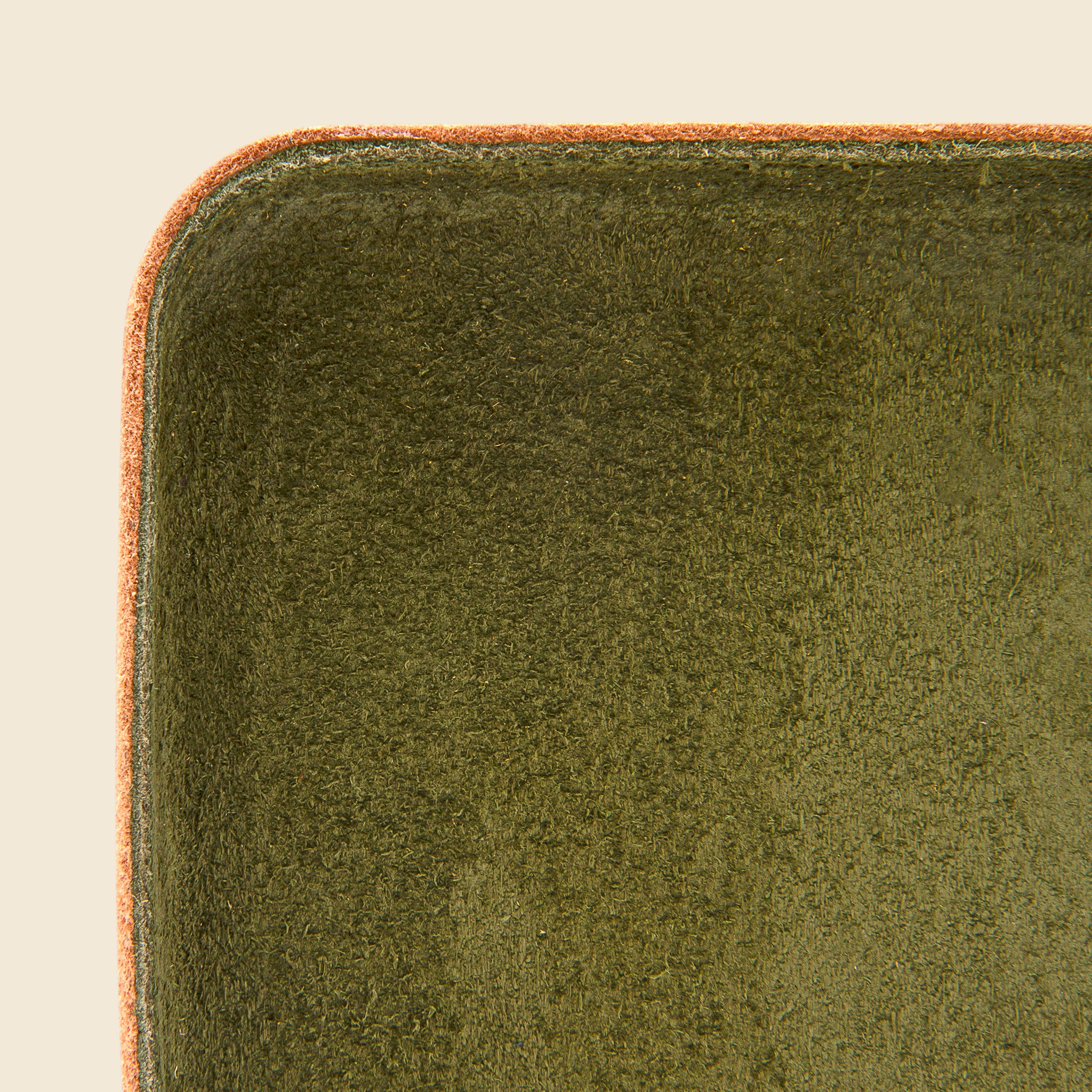 Medium Suede Tray - Olive - Image 2