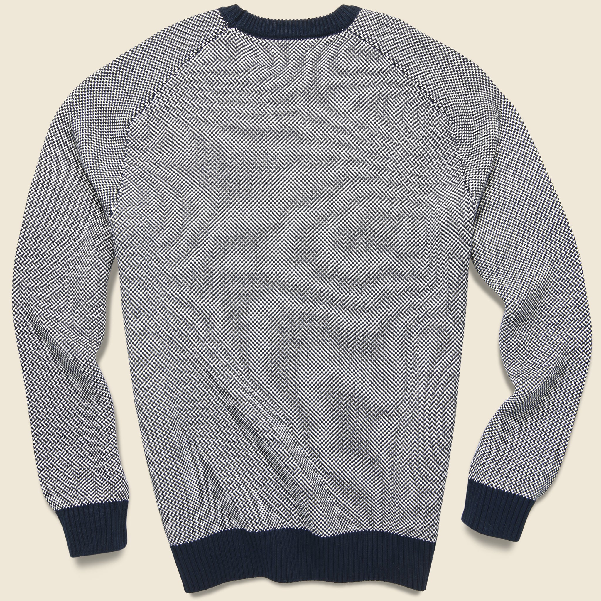 Dobby Crewneck Sweater - Navy - Image 2