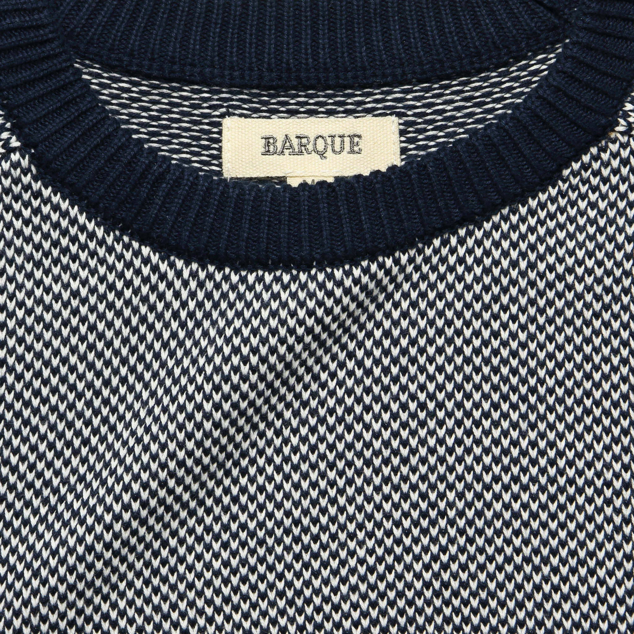 Dobby Crewneck Sweater - Navy - Image 3