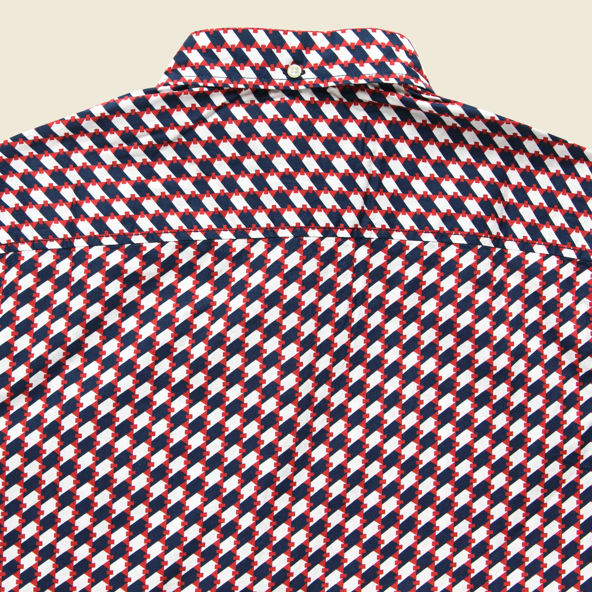 Geo Print Shirt - Red - Image 2