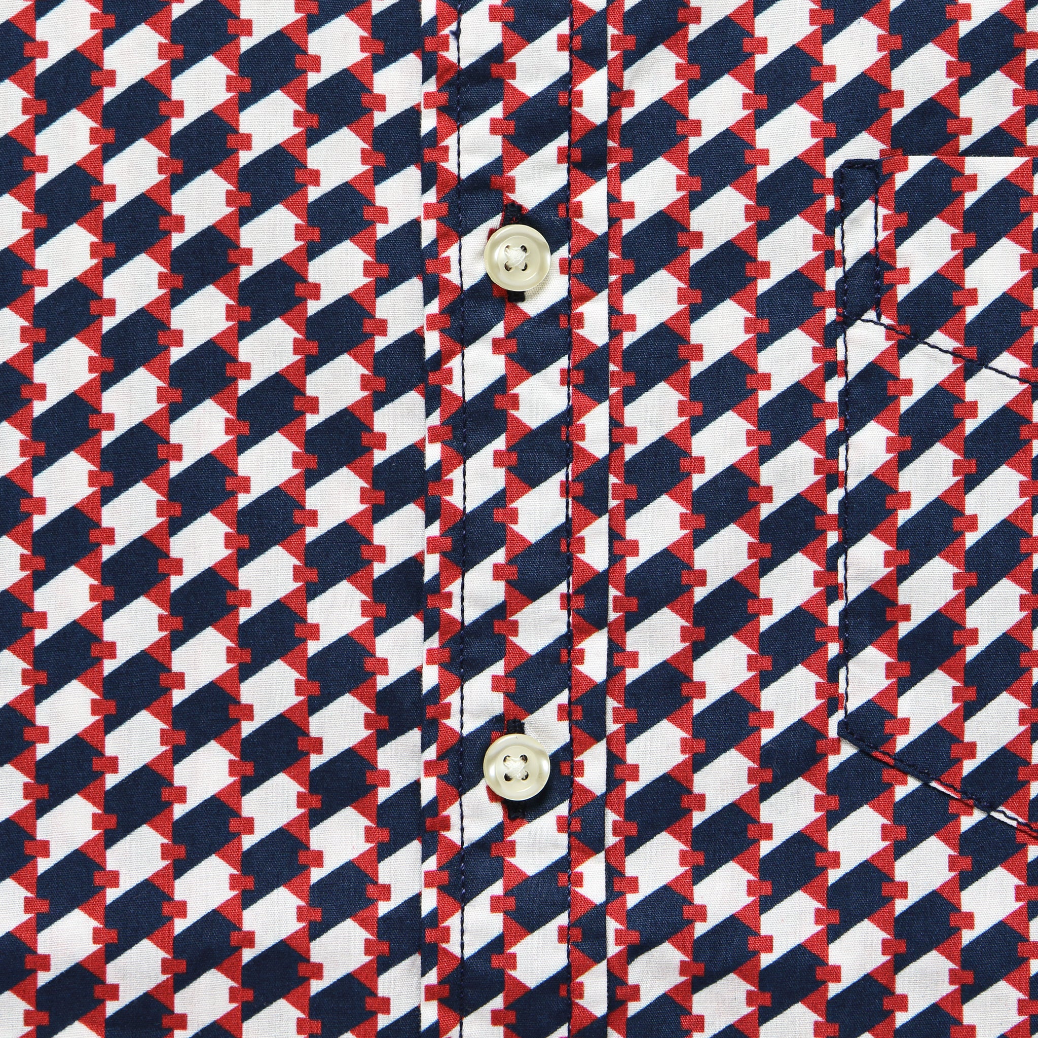 Geo Print Shirt - Red - Image 3