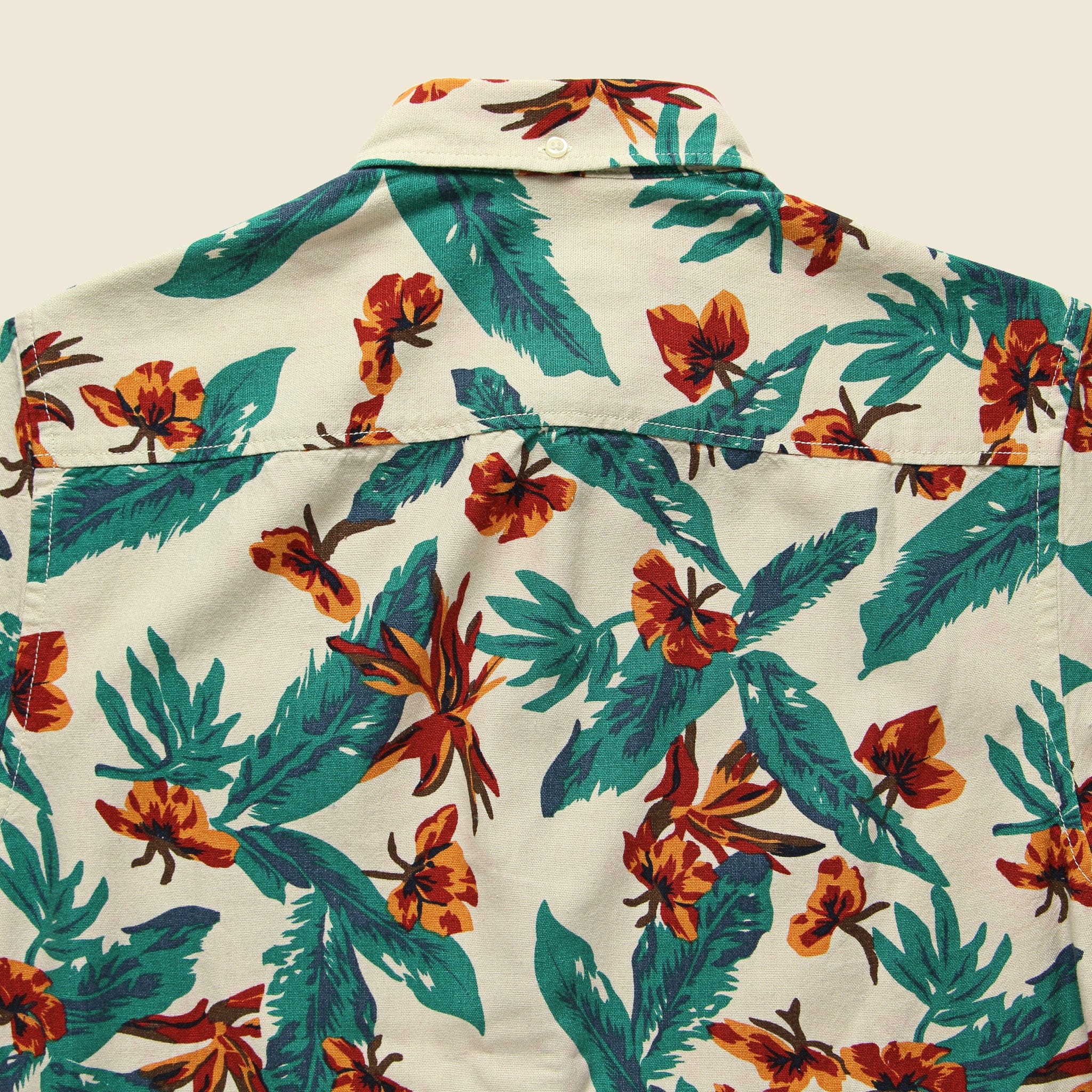 Tropical Print Shirt - Natural - Image 2