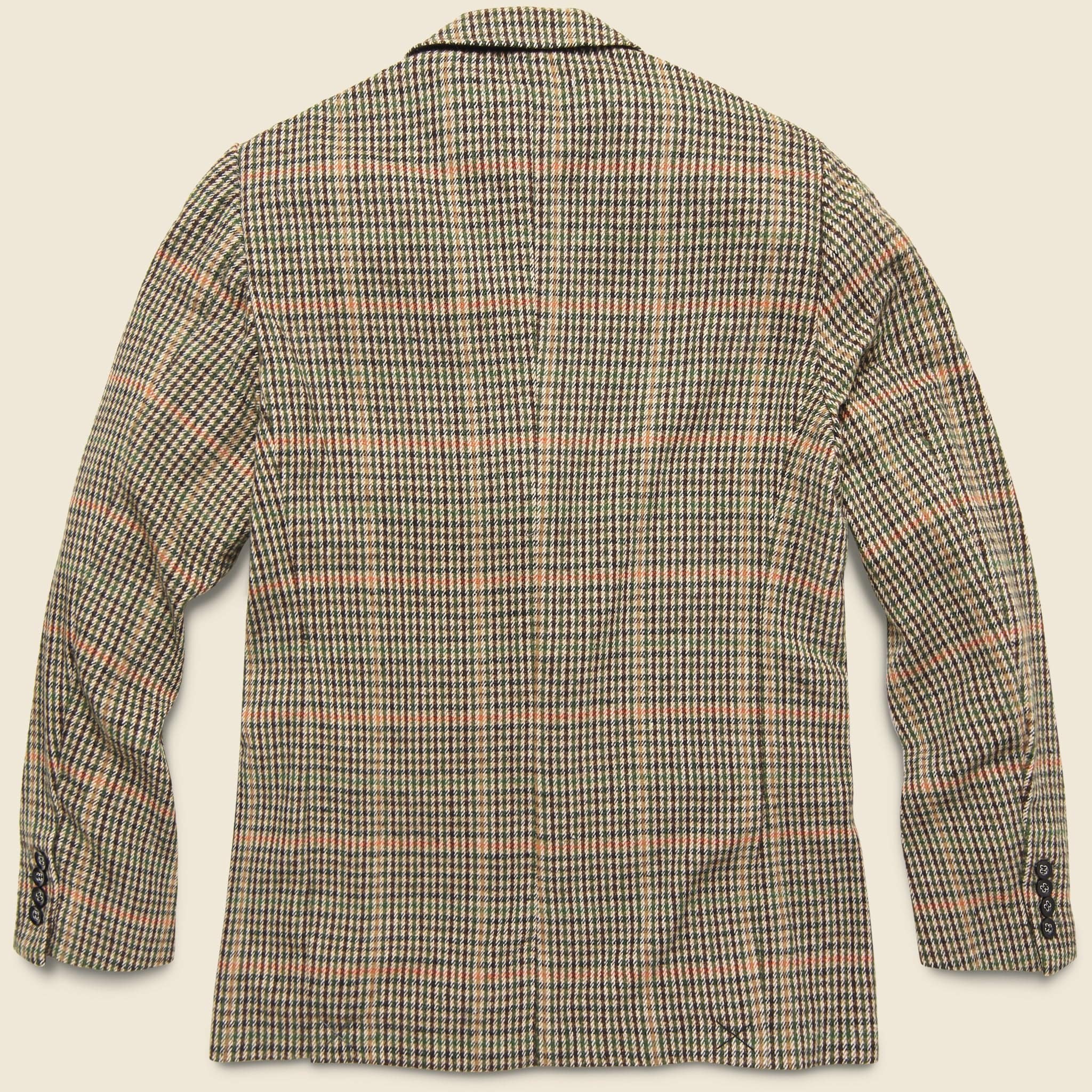 Wool Check Blazer - Khaki - Image 2