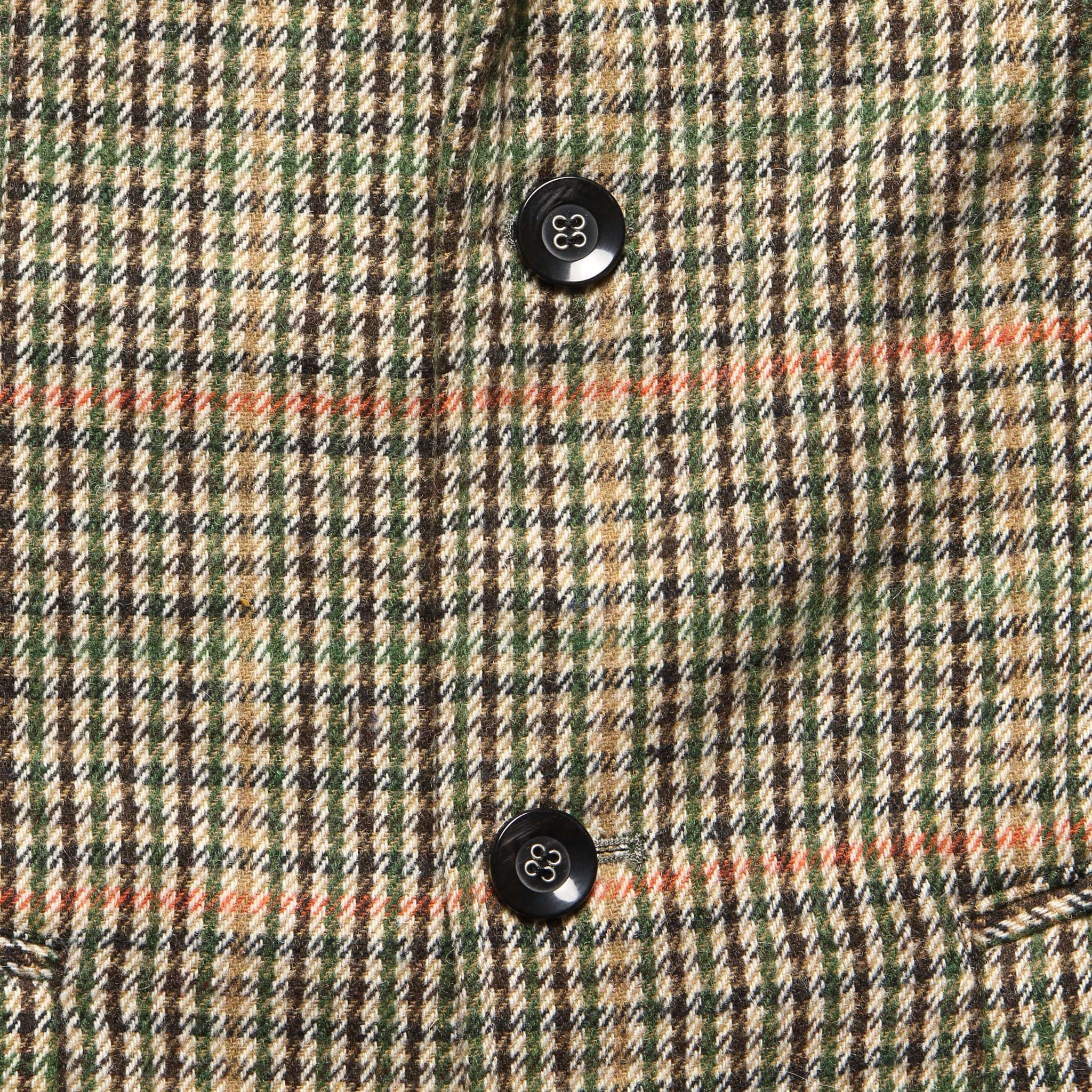 Wool Check Blazer - Khaki - Image 4