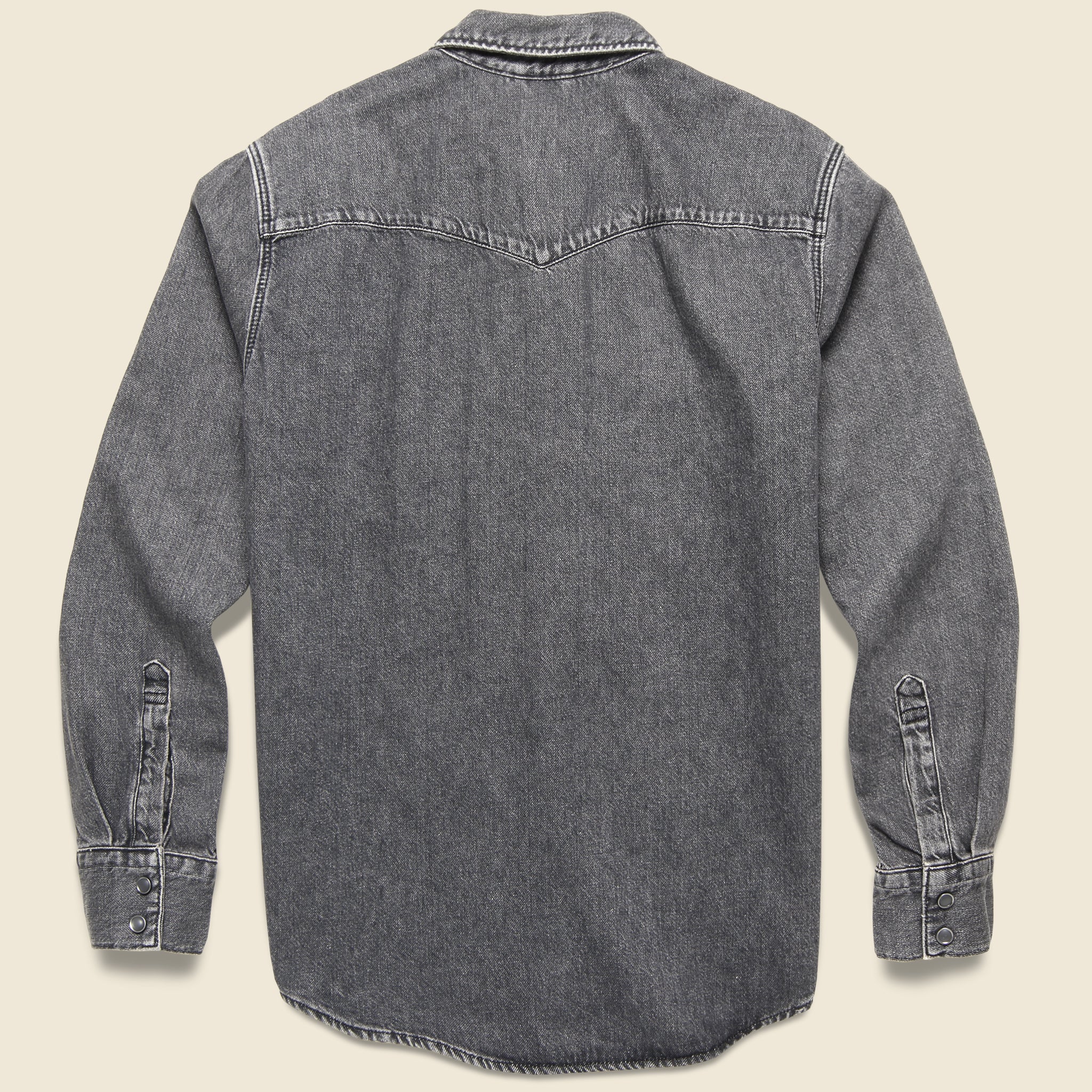 Barstow Denim Western Shirt - Black Wash - Image 2
