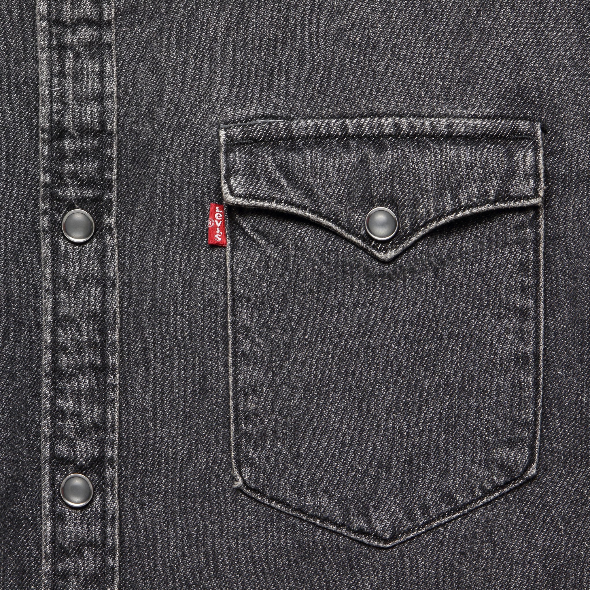 Barstow Denim Western Shirt - Black Wash - Image 3