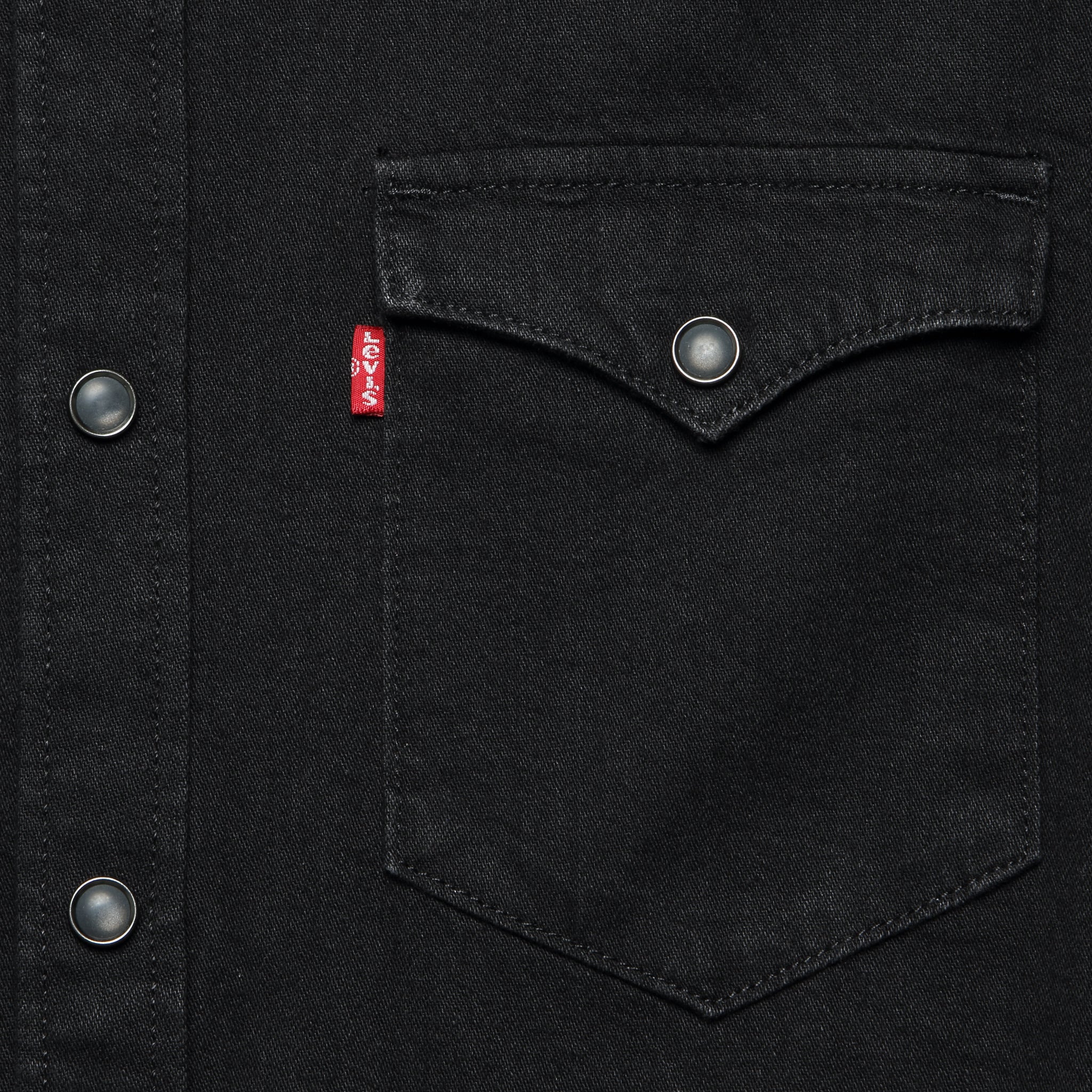 Barstow Denim Western Shirt - Marble Black Rinse - Image 3