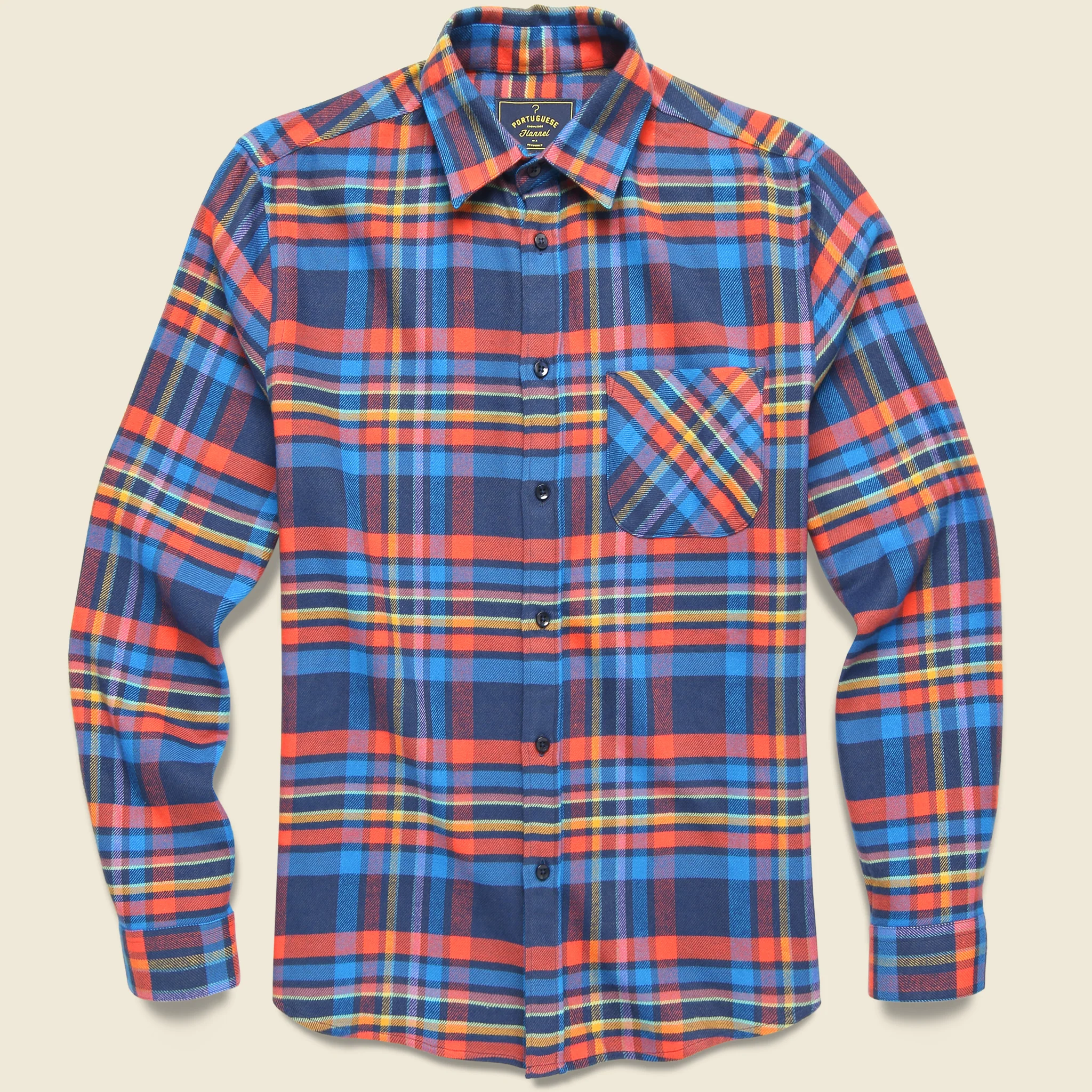 Basti Shirt - Blue/Orange