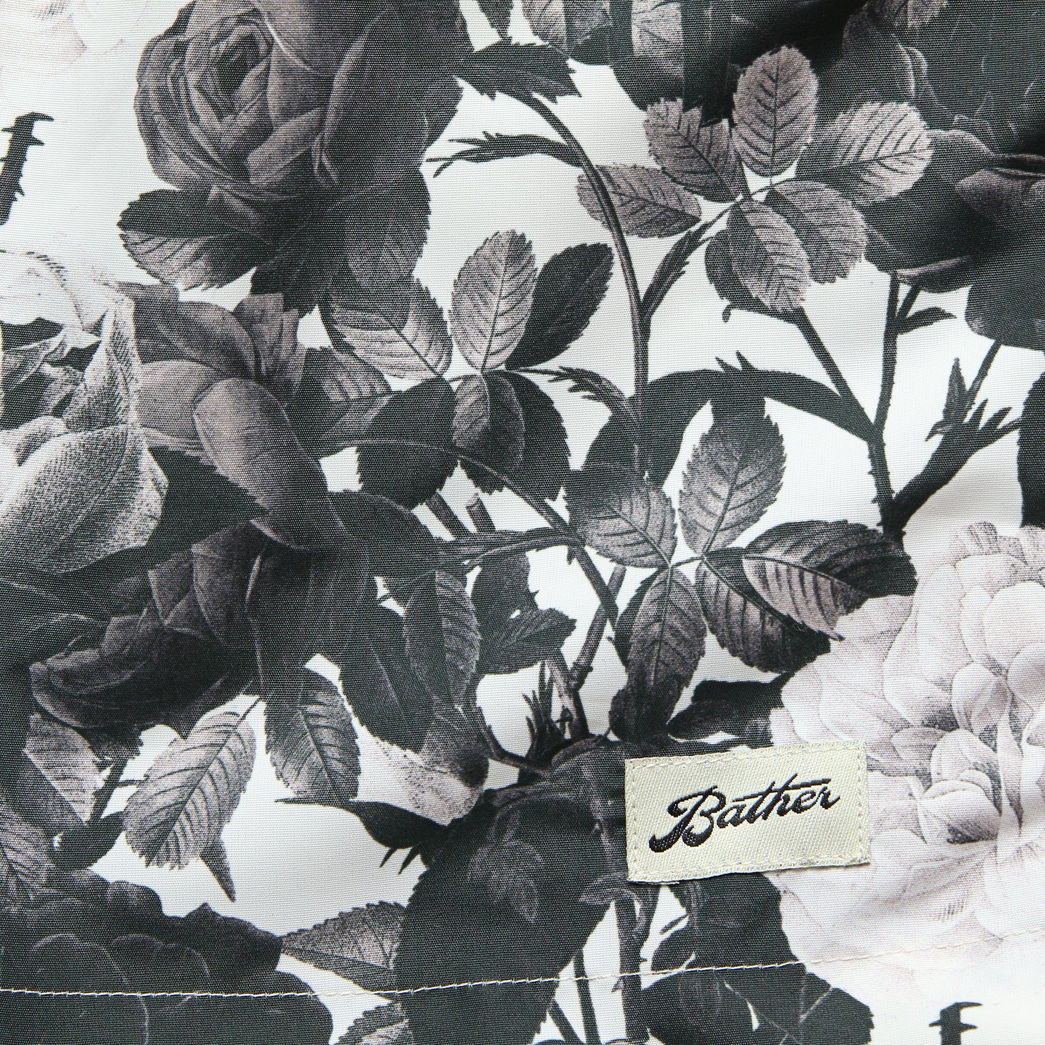 Black Roses Swim Trunk -  Black/White - Image 3