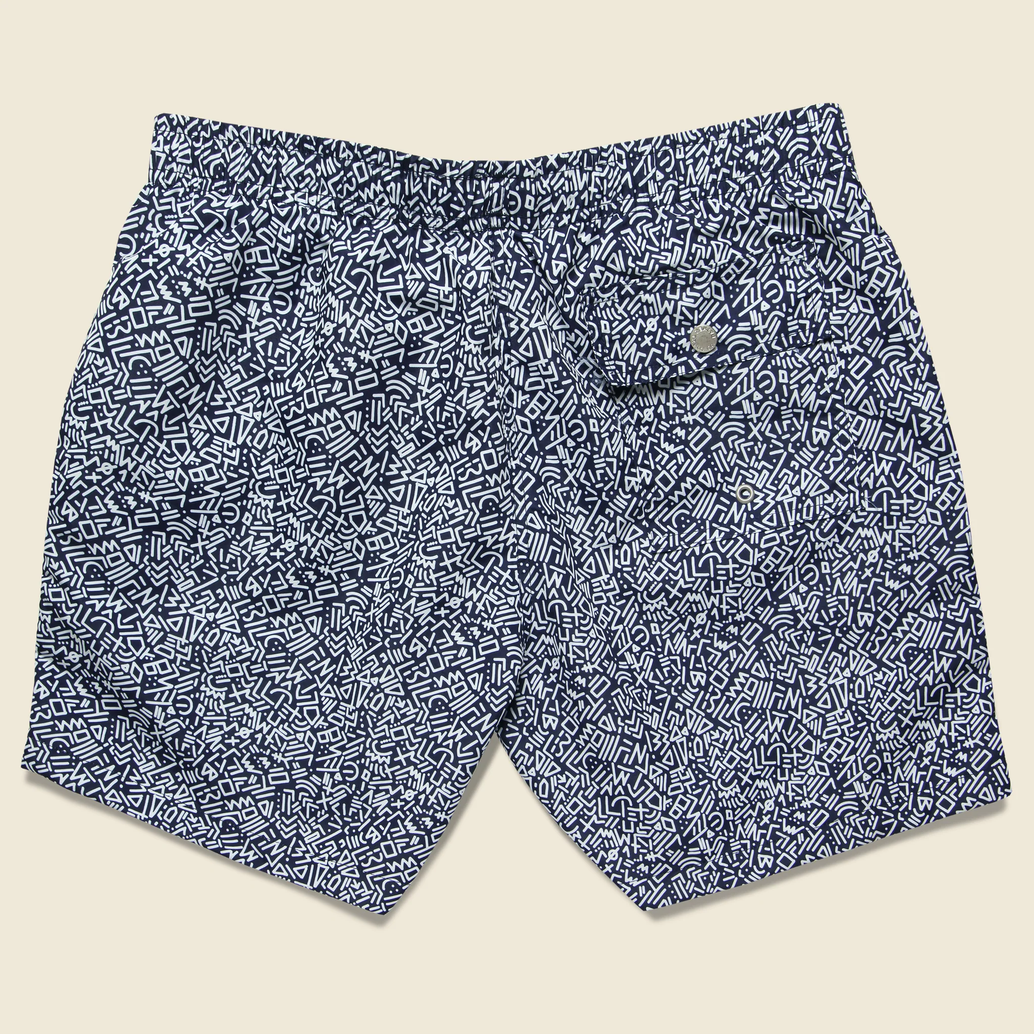 Doodle Swim Trunk - Blue/White - Image 2