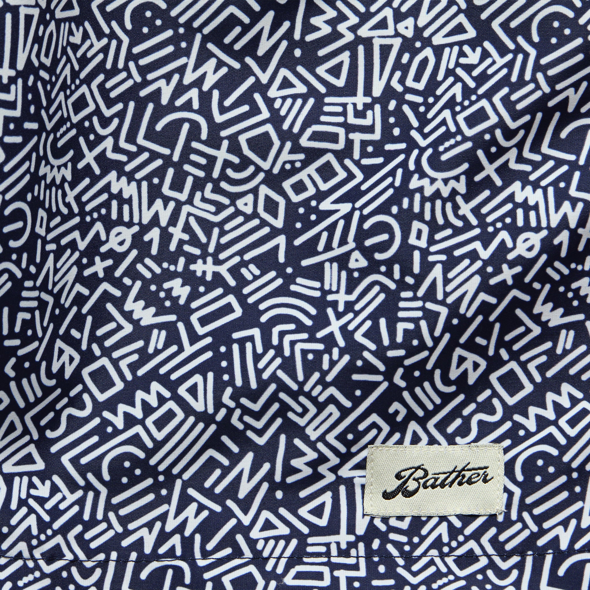 Doodle Swim Trunk - Blue/White - Image 3