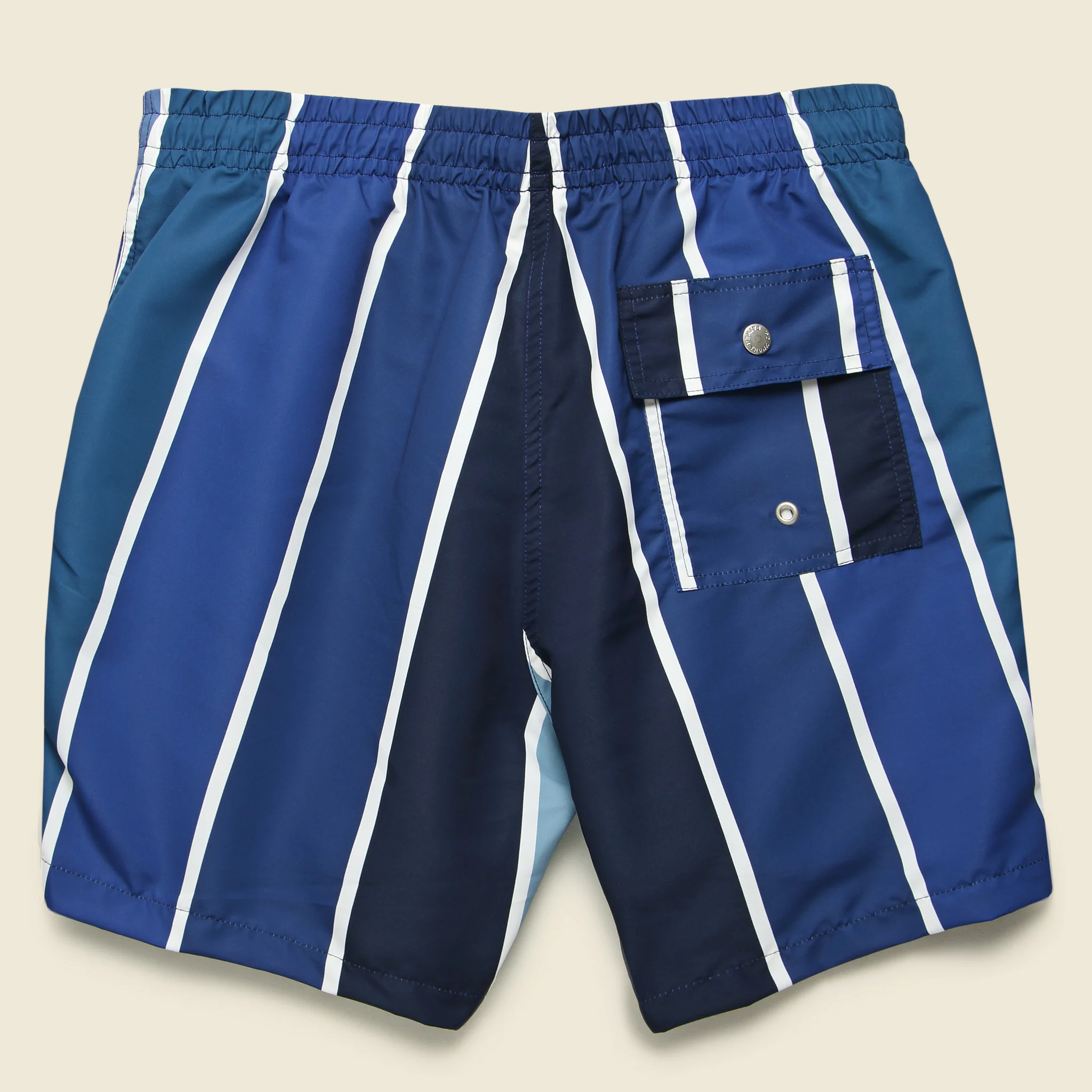 Gradient Stripe Swim Trunk - Blue - Image 2