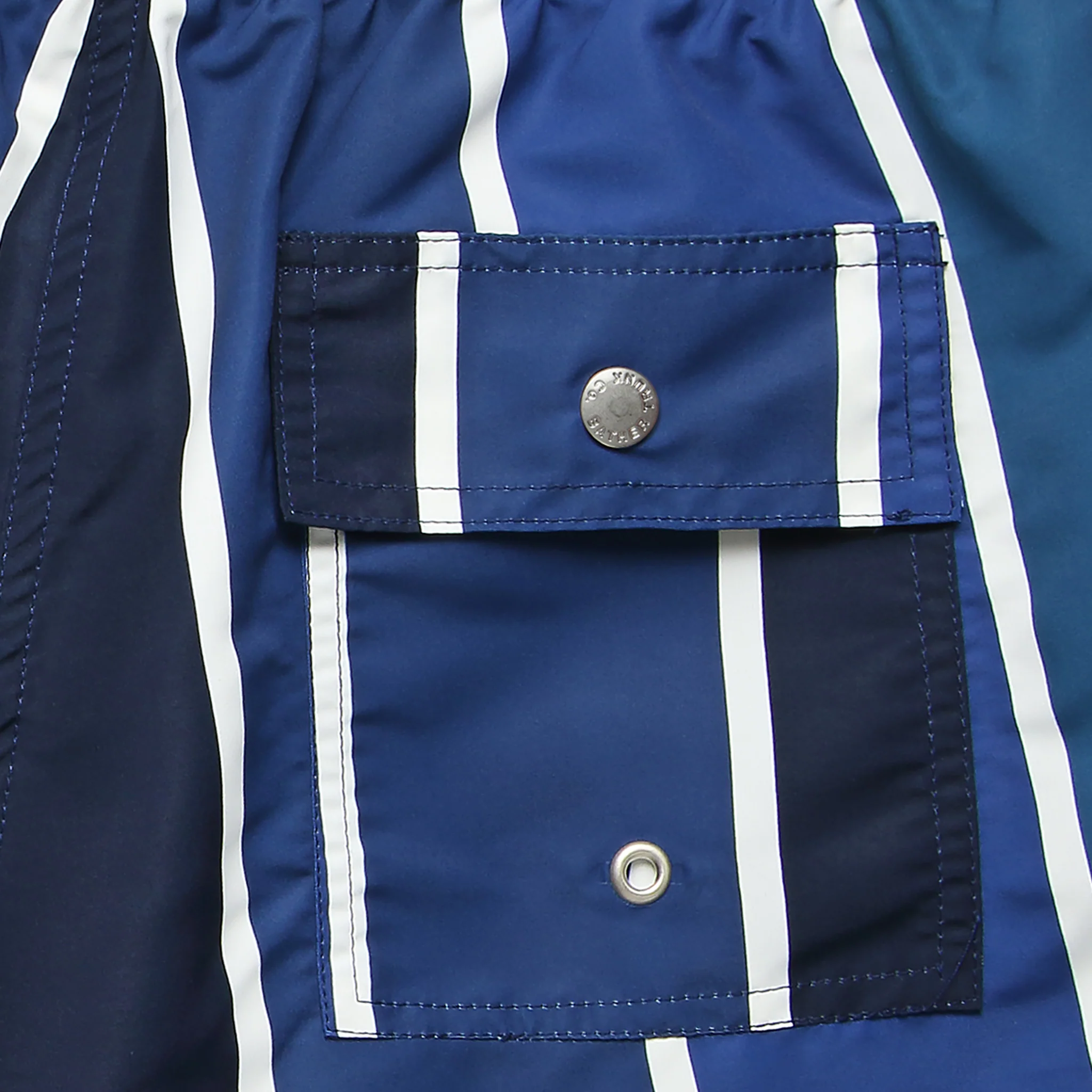 Gradient Stripe Swim Trunk - Blue - Image 3