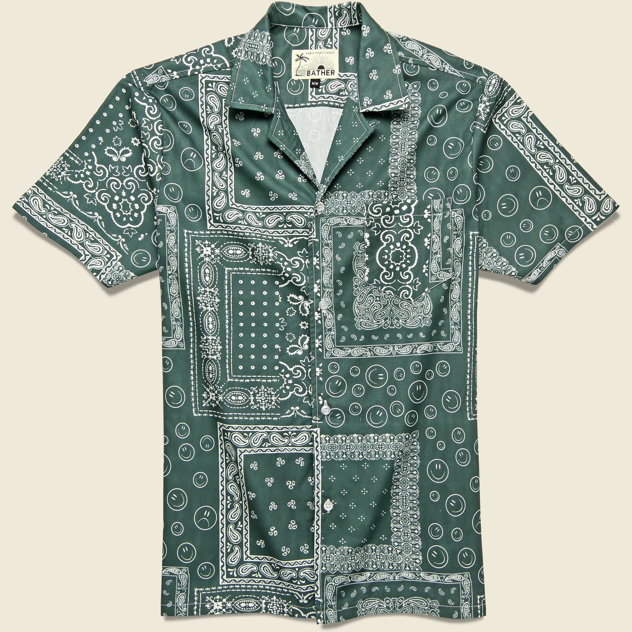 Bandana Button Up Shirt - Green