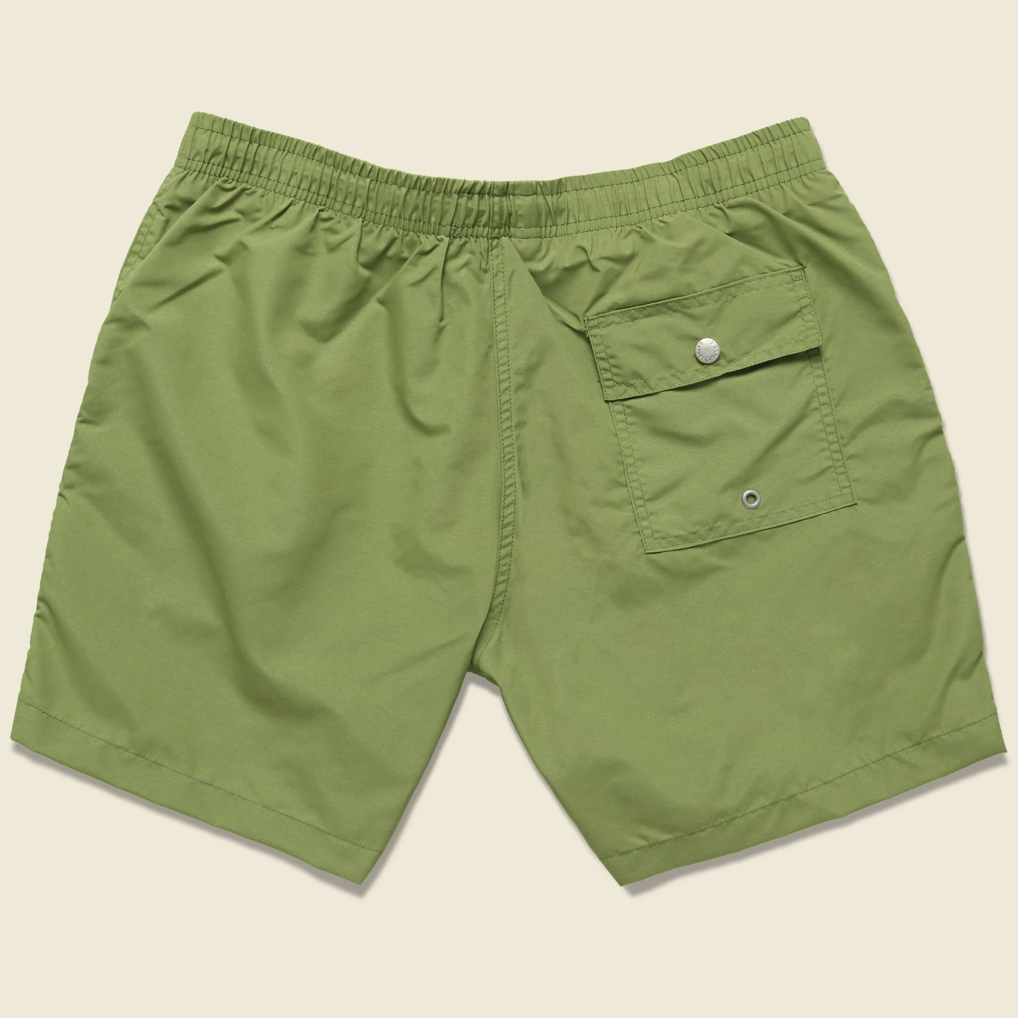 Solid Swim Trunk - Olive - Image 2