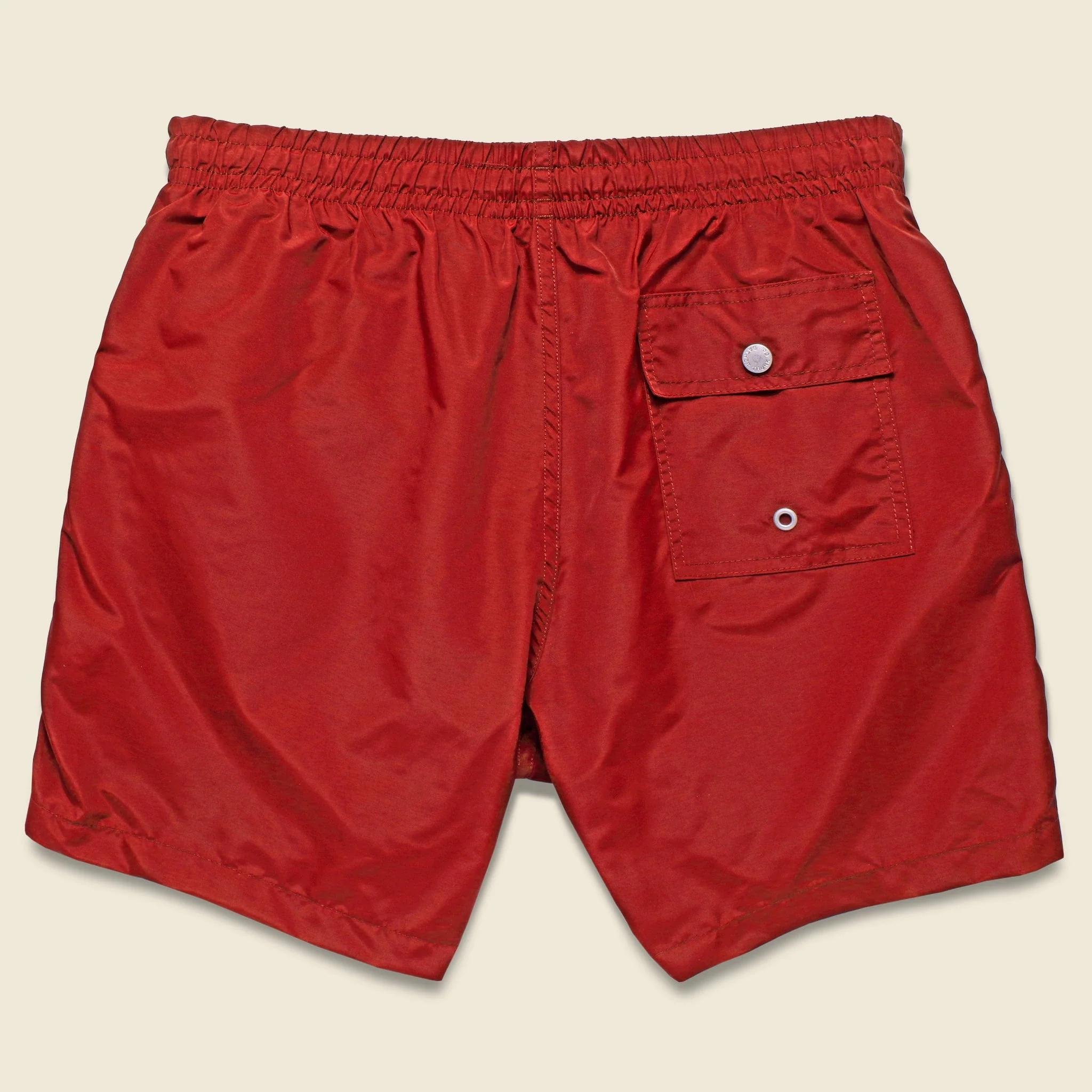 Solid Swim Trunk - Red - Image 2