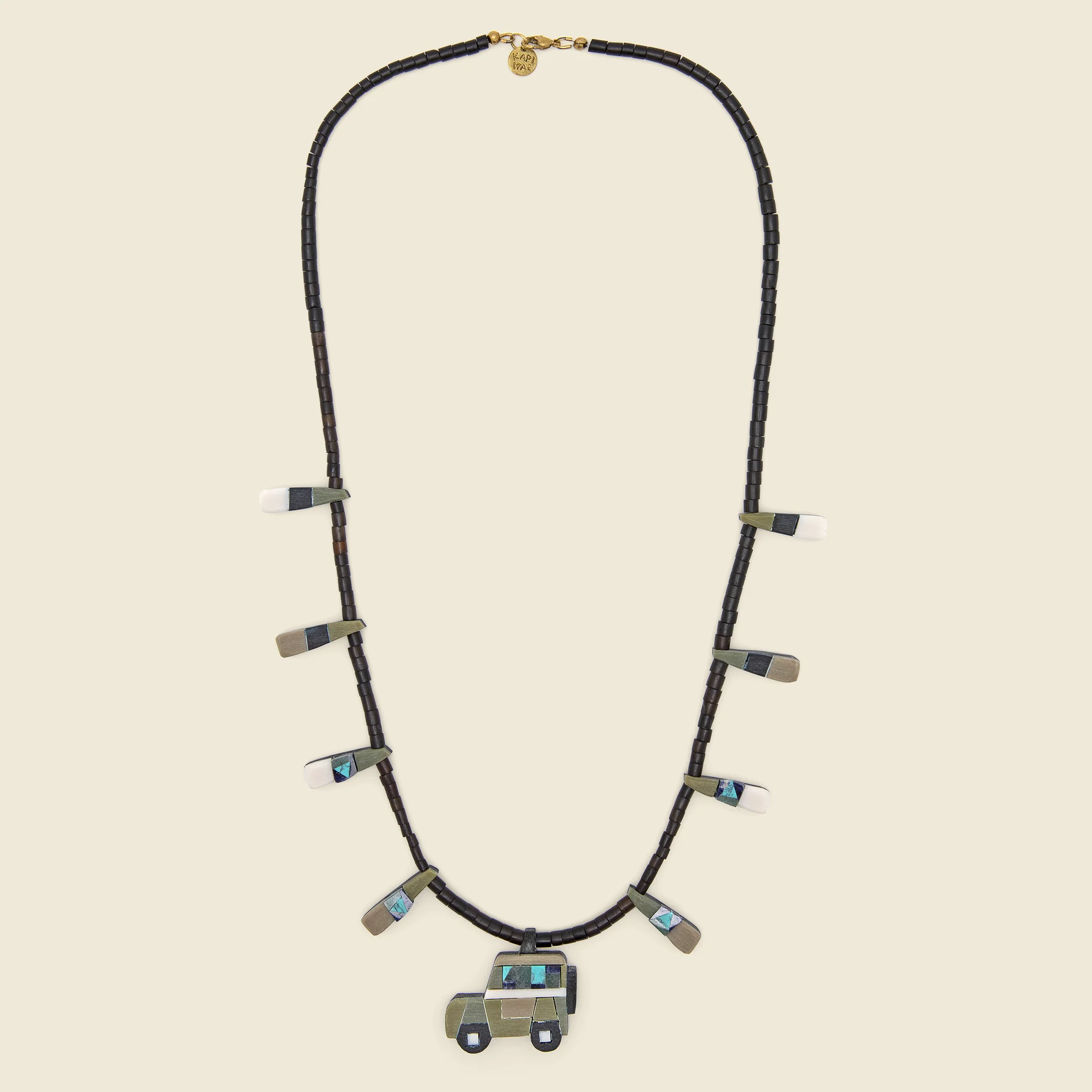Battery AUTOMOBILE TRUCK Necklace - Army 4WD