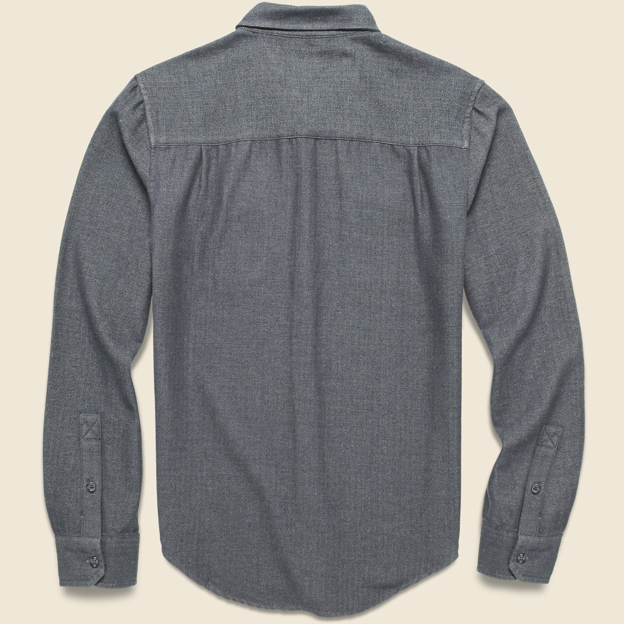 Bedford Shirt - Charcoal Herringbone - Image 2