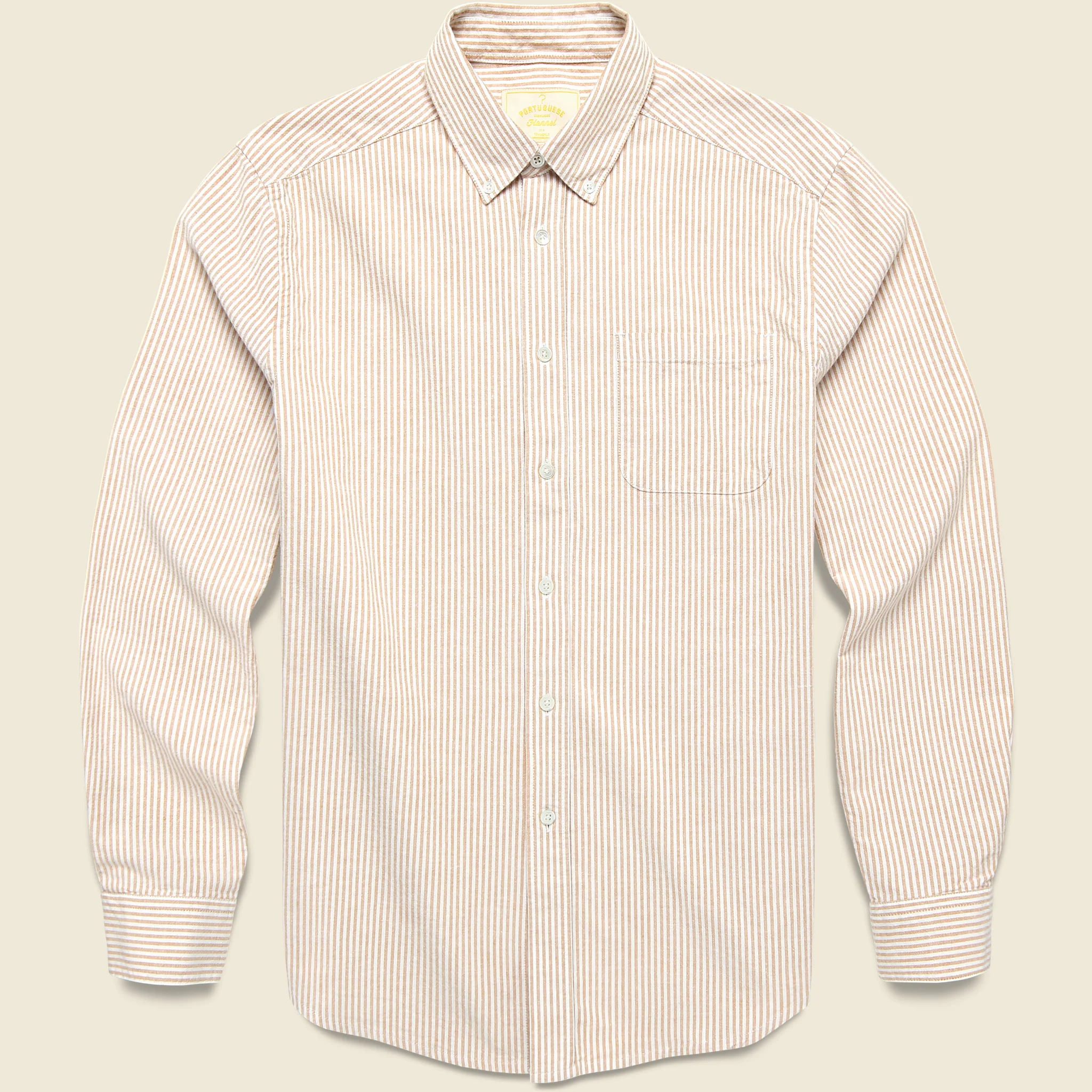 Belavista Striped Oxford Shirt - Salmon