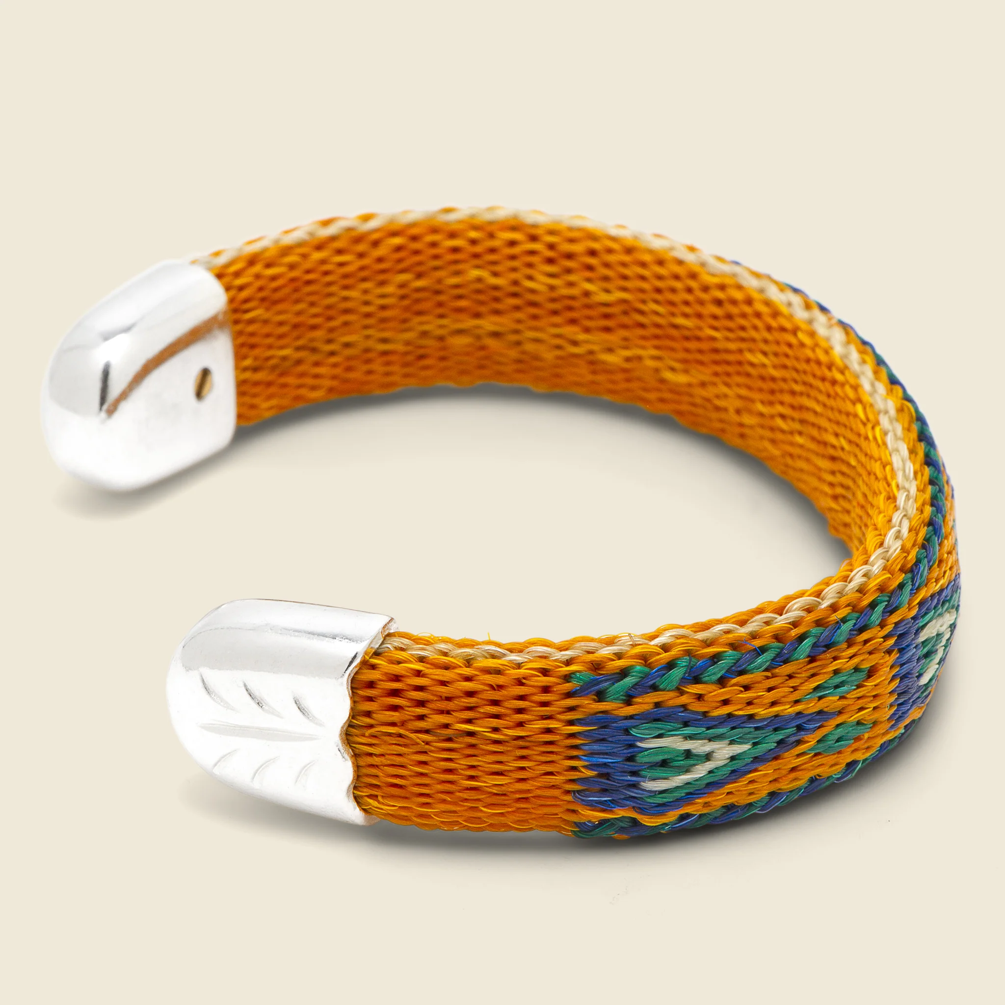 Bendable Horsehair Bracelet - Orange/Blue - Image 2