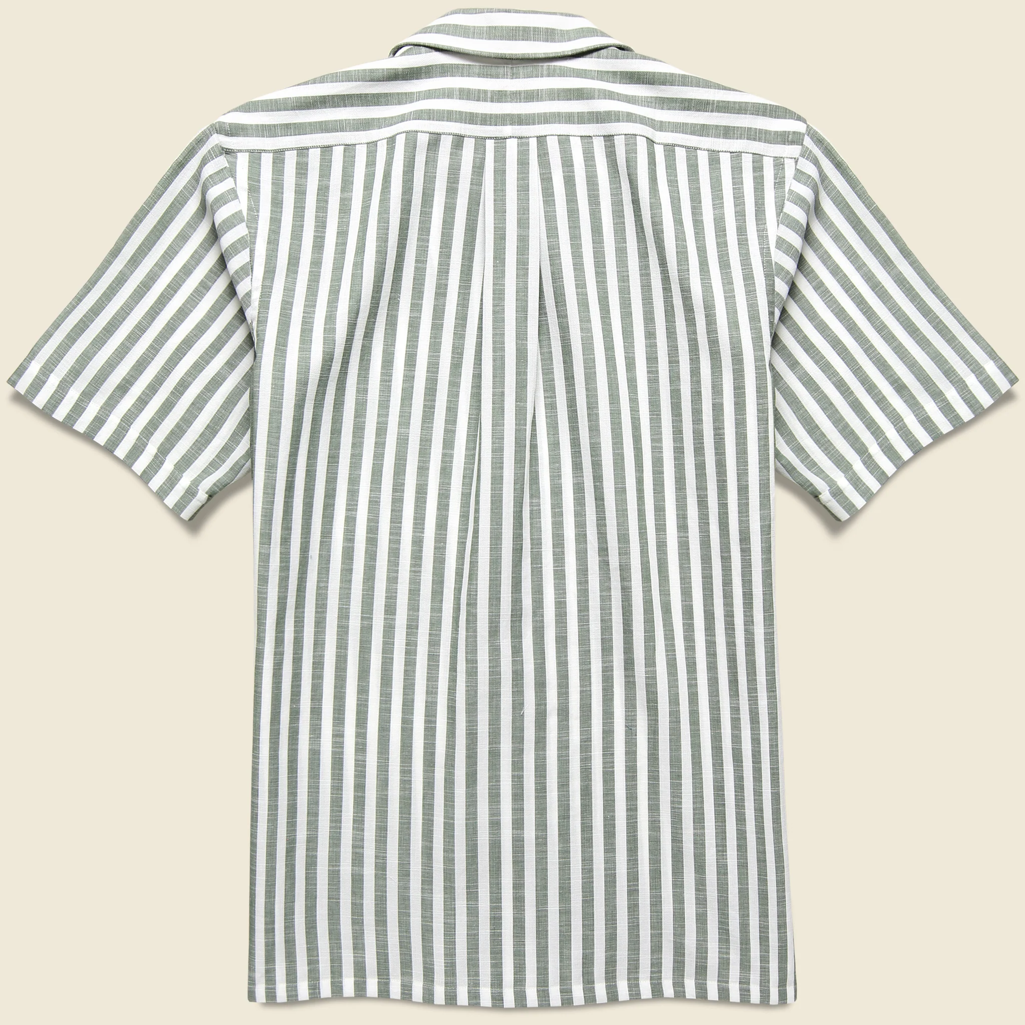 Bengal Stripe Guayabera - Green/White - Image 2