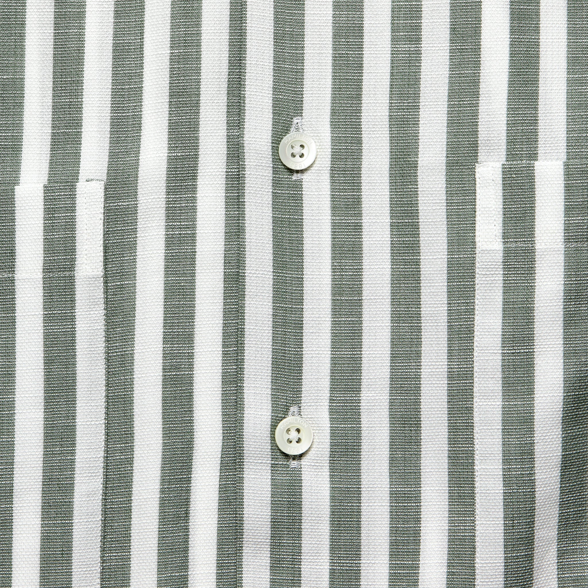 Bengal Stripe Guayabera - Green/White - Image 3