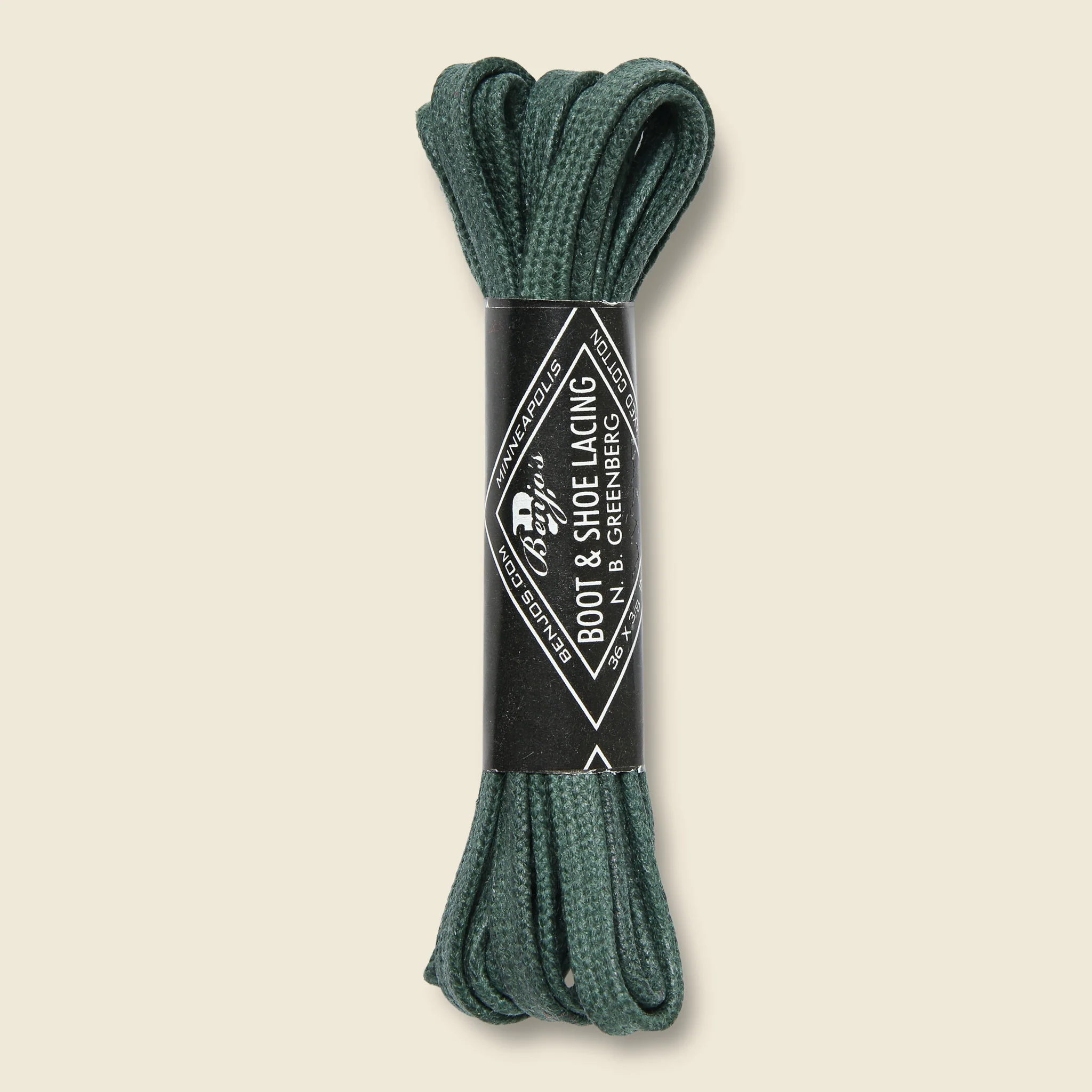 36” Waxed Laces - N.B. Greenberg