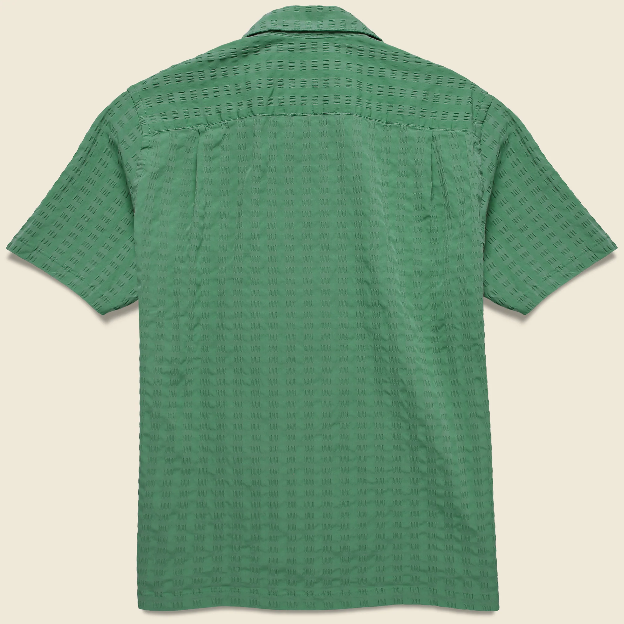 Big Square Seersucker Shirt - Green - Image 2