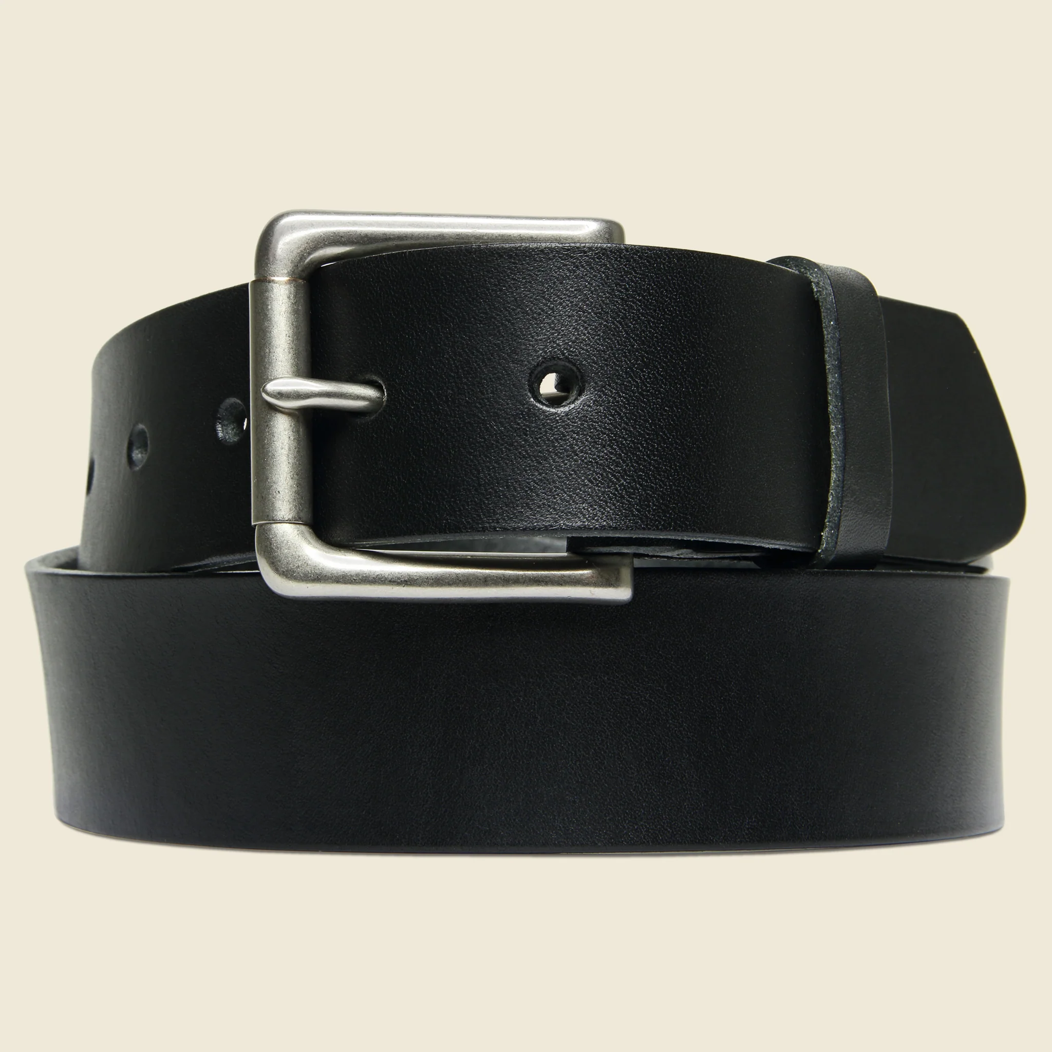 Nickel Roller Bar Belt - Black