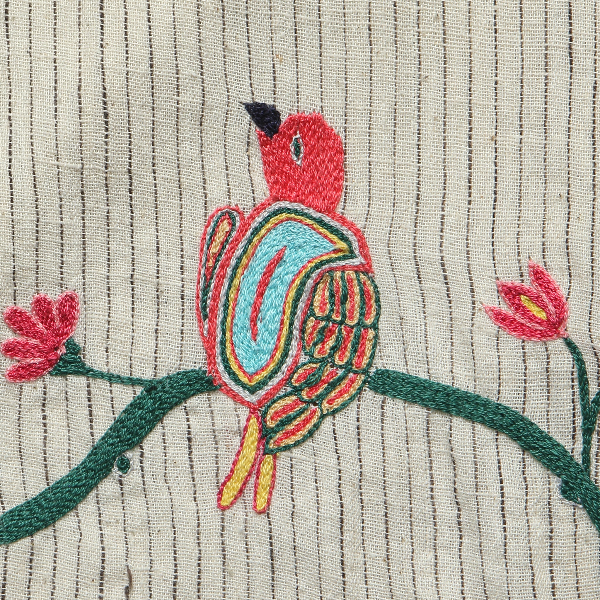 Embroidered Bird Shirt - Natural - Image 3