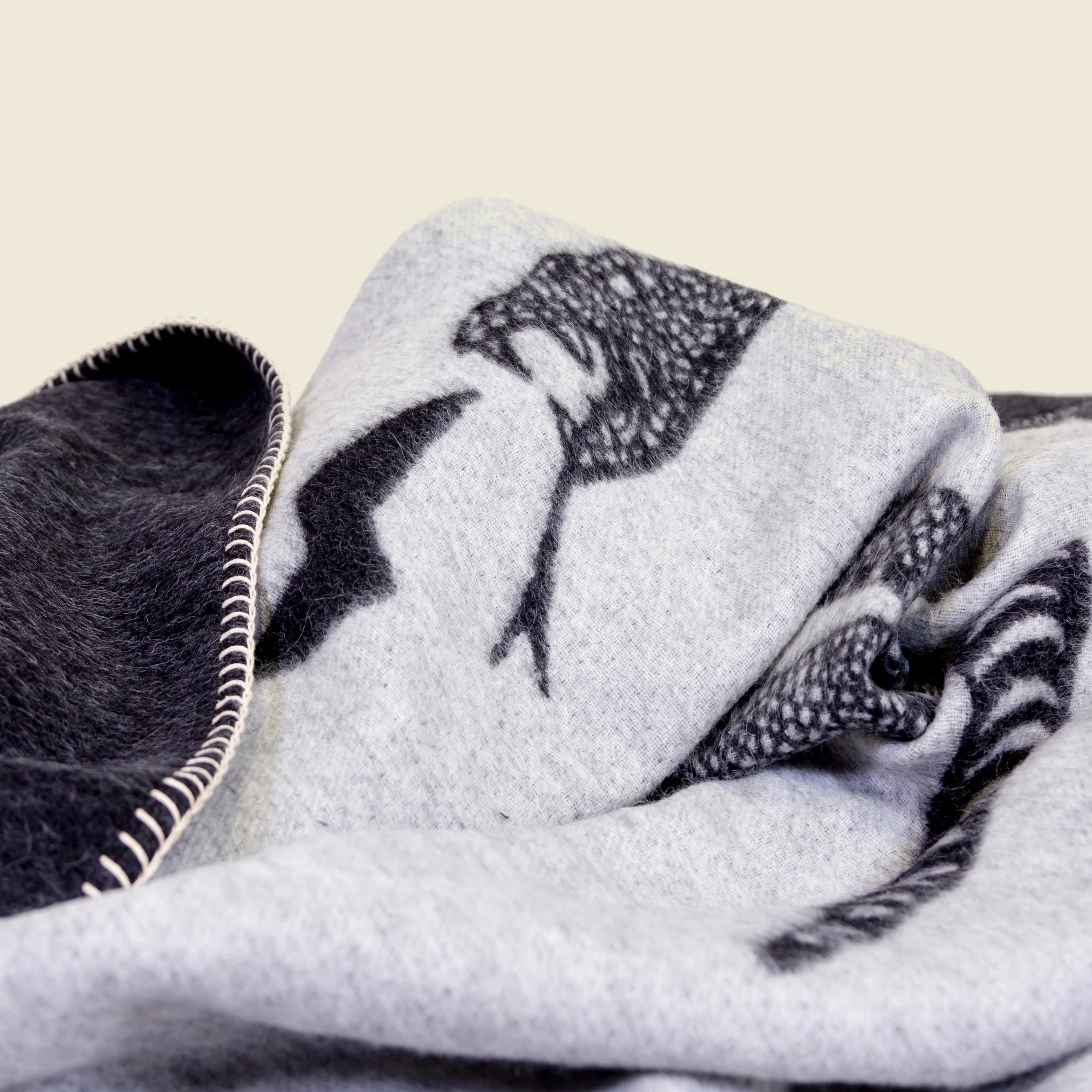 Peyote Throw - Ivory/Black - Image 3
