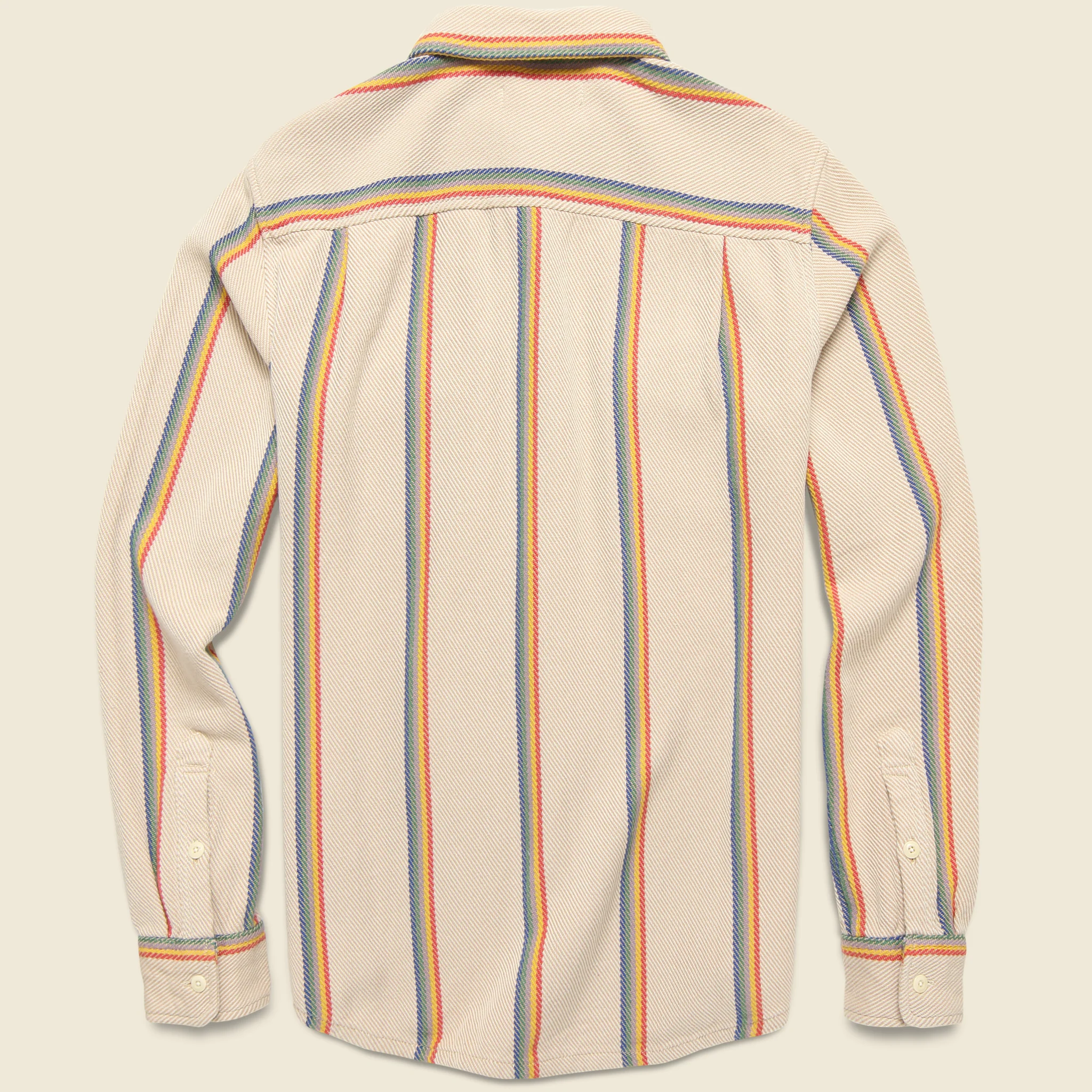 Blanket Shirt - Wheat Rainbow Stripe - Image 2