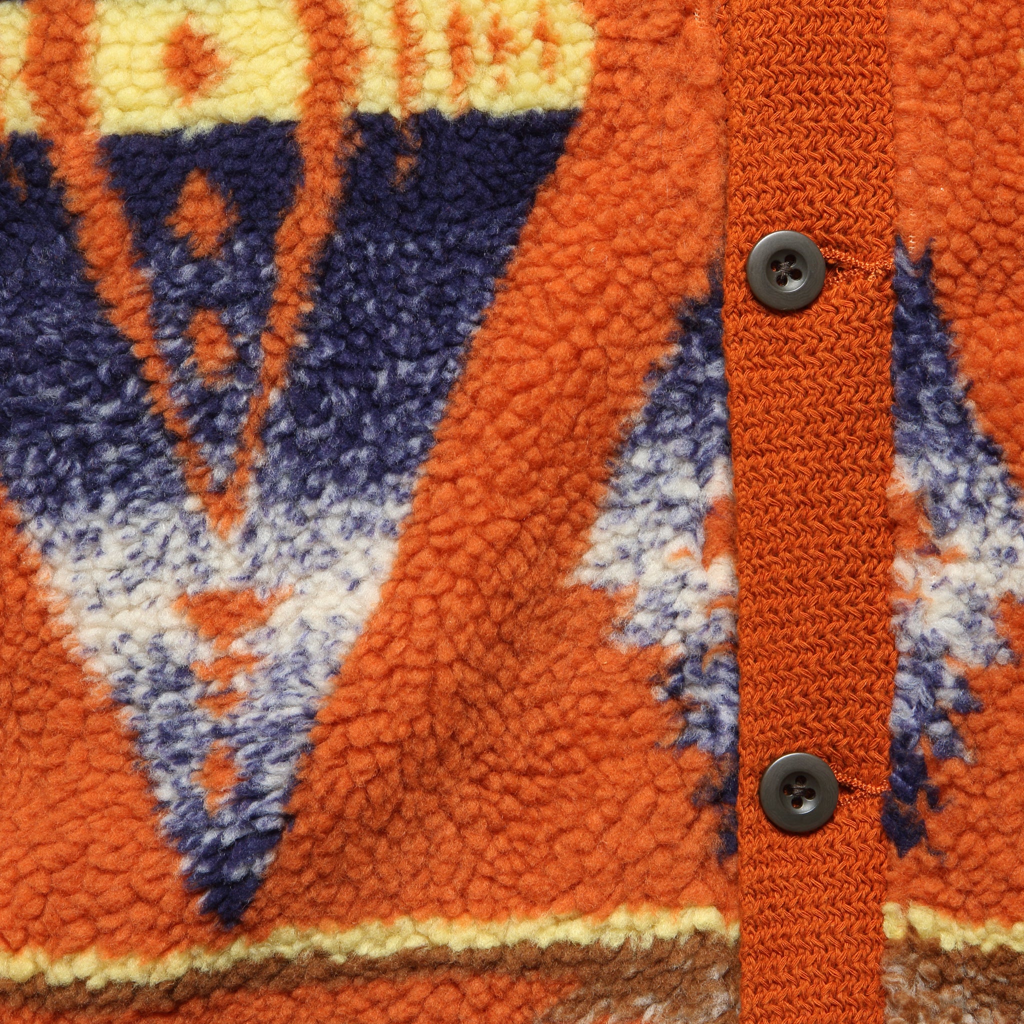 Boa Jacquard Cardigan - Orange - Image 3