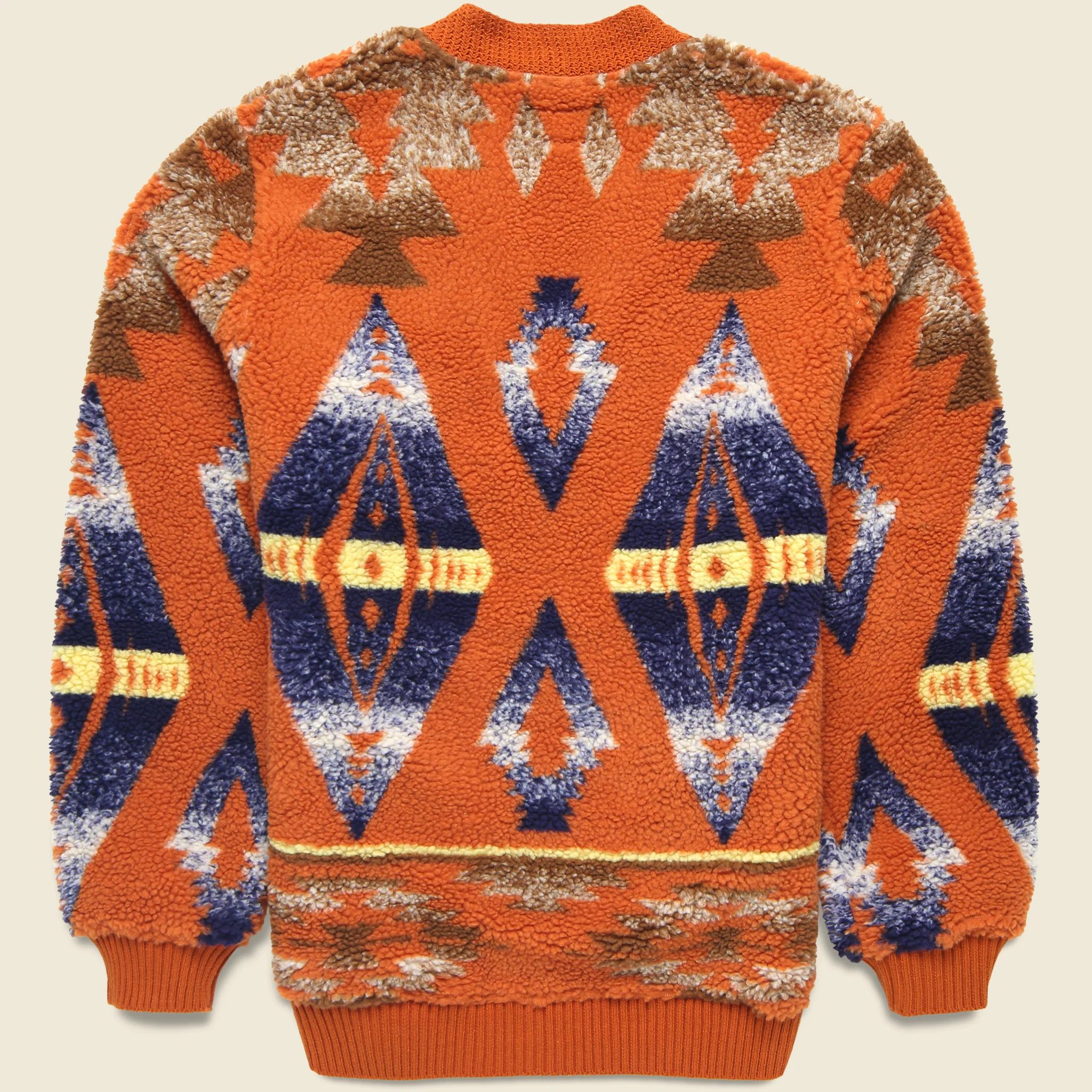 Boa Jacquard Cardigan - Orange - Image 4