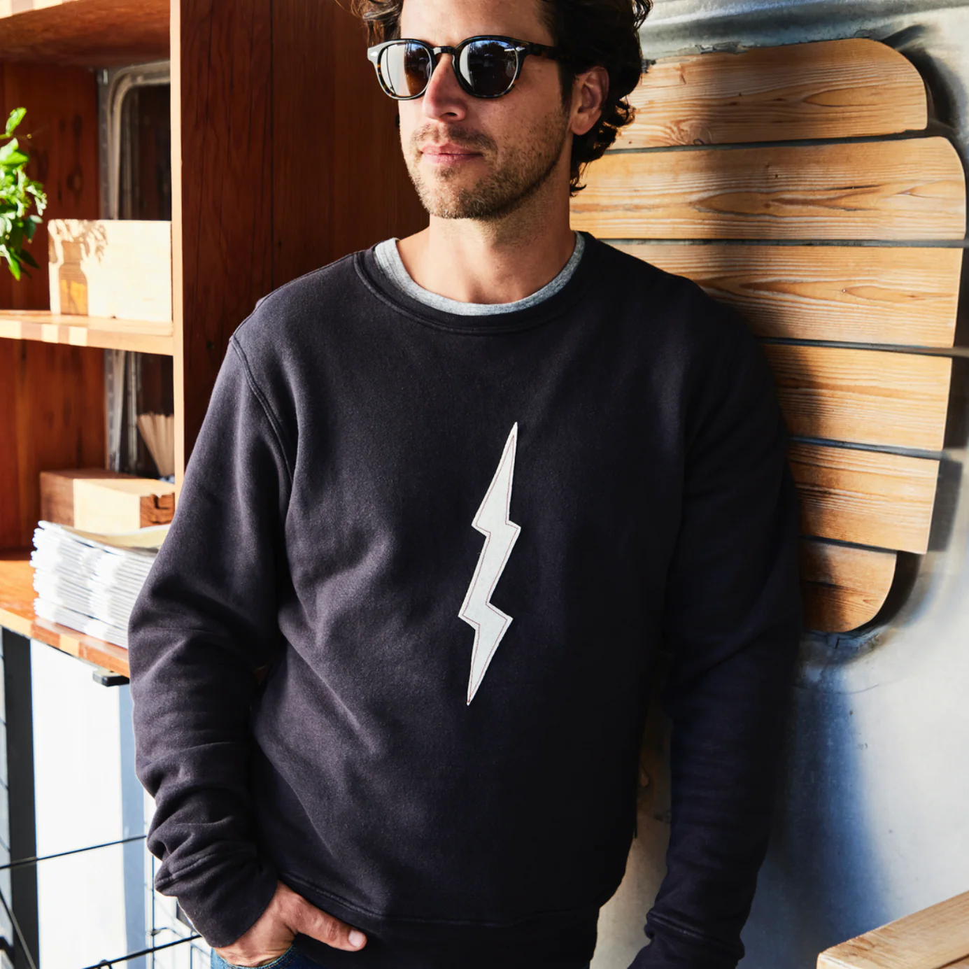 Bolt Sweatshirt - Black - Image 2