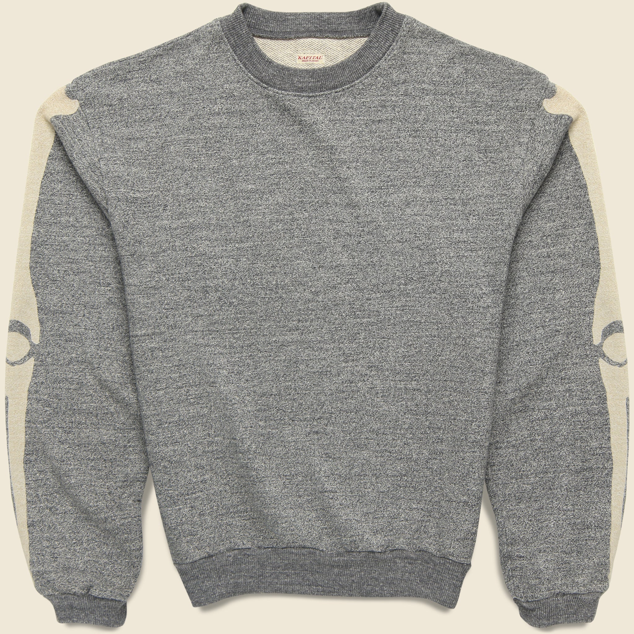 Bone Gandrelle Big Crew Sweater - Charcoal