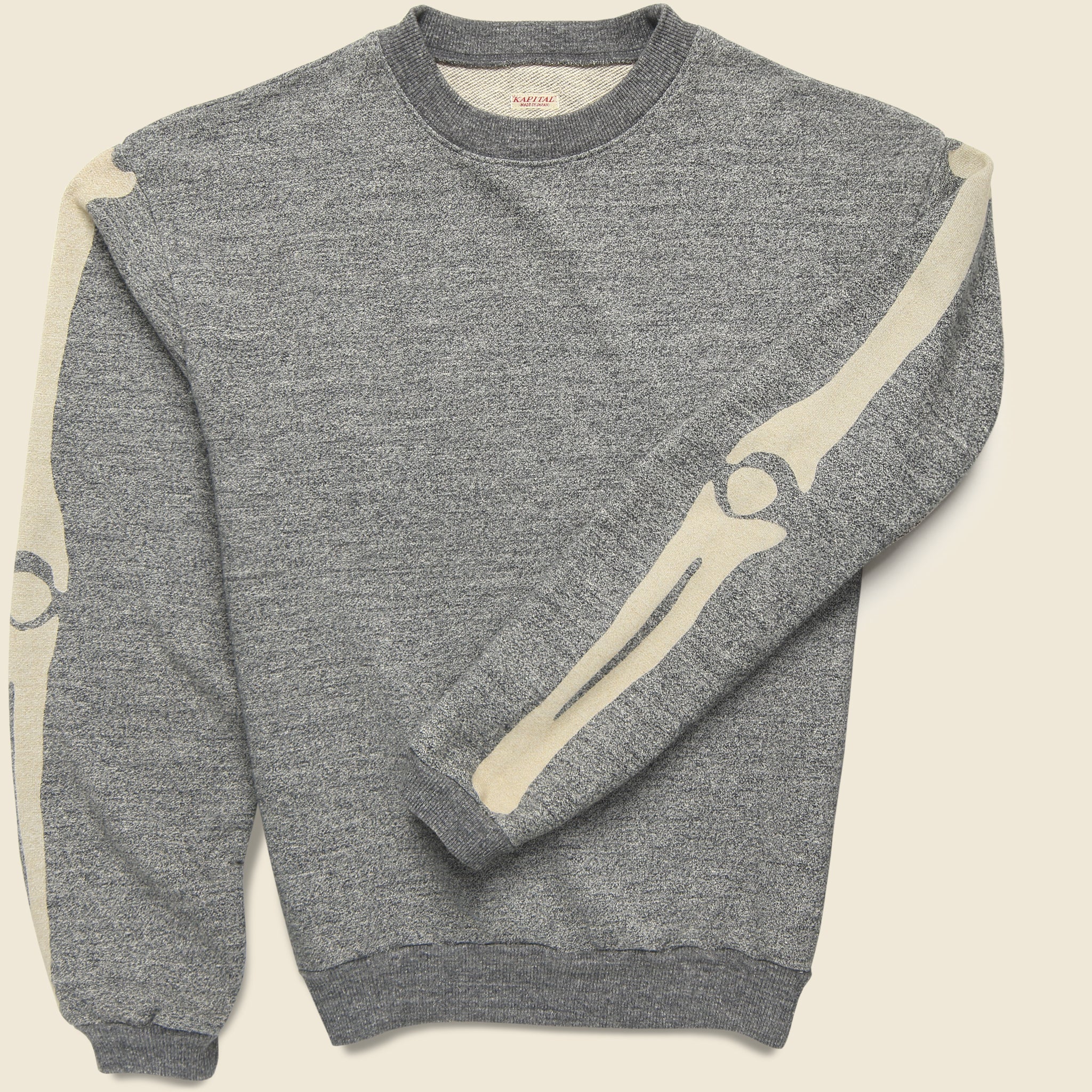 Bone Gandrelle Big Crew Sweater - Charcoal - Image 2